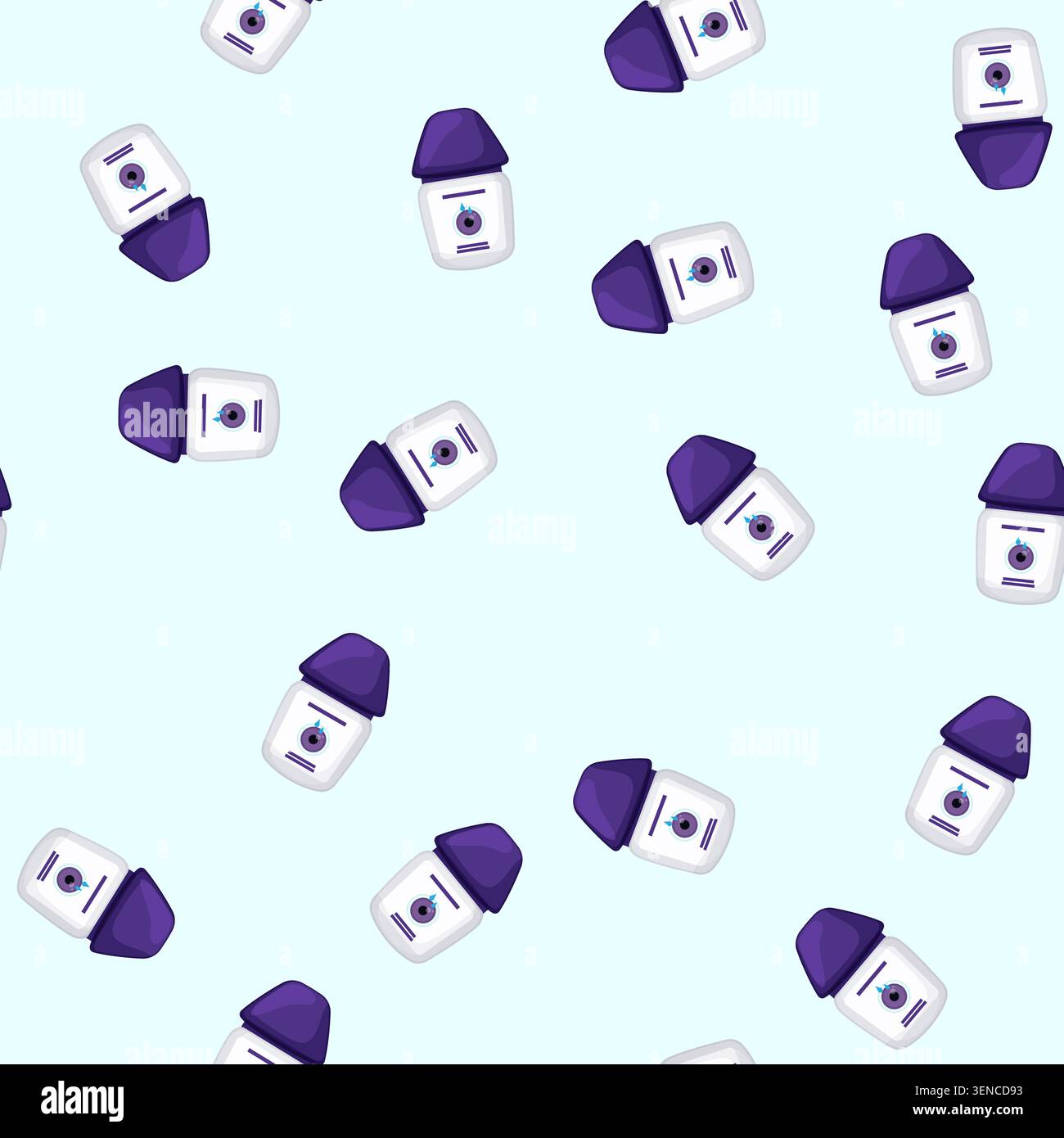 seamless pattern bottle eye drop cartoon. bottle eye drop sign vector Stock Vector