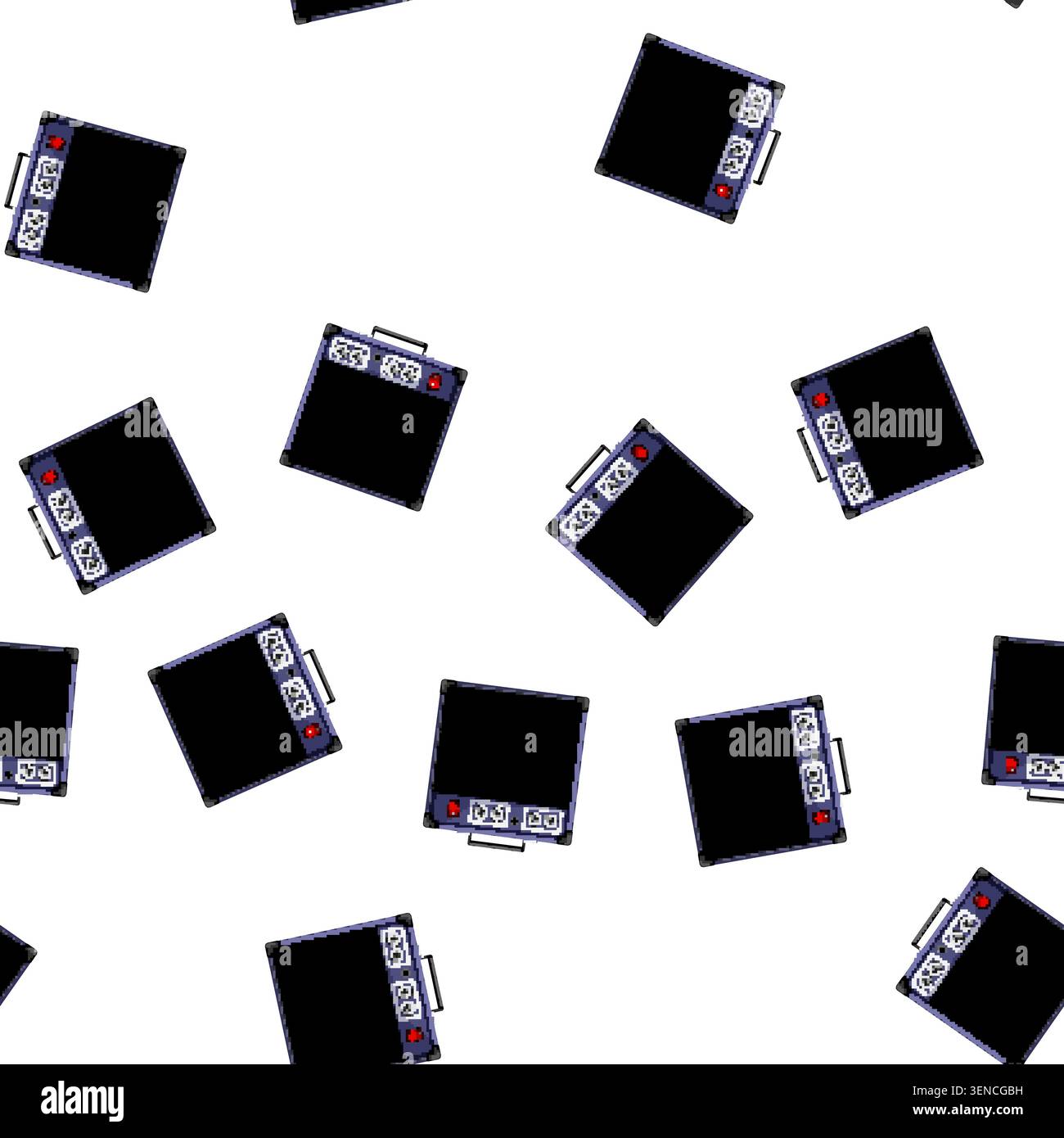 pattern studio guitar amplifier cartoon. studio guitar amplifier sign vector Stock Vector