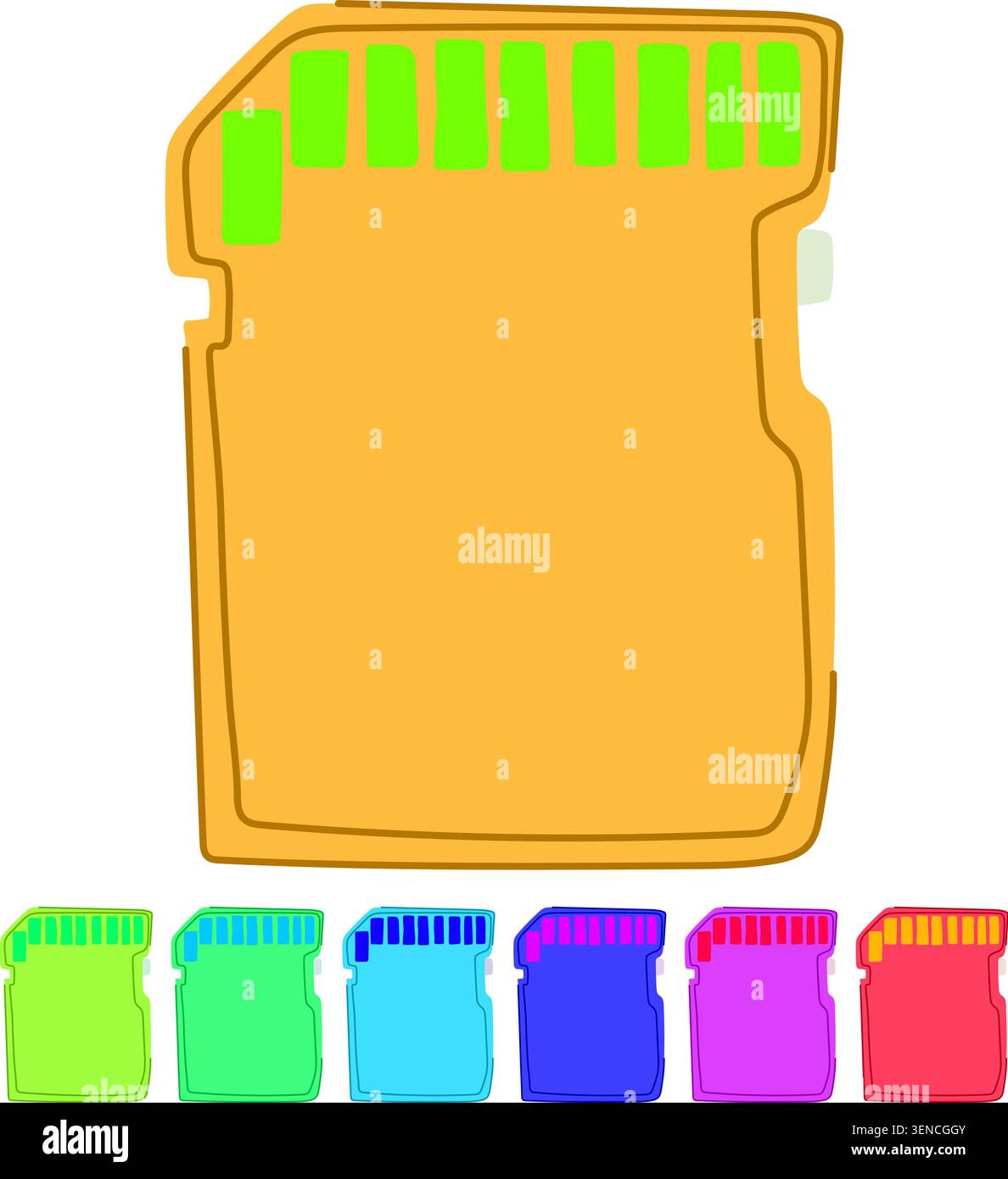 format sd card cartoon. device camera, smartphone tablet, laptop computer format sd card sign vector Stock Vector