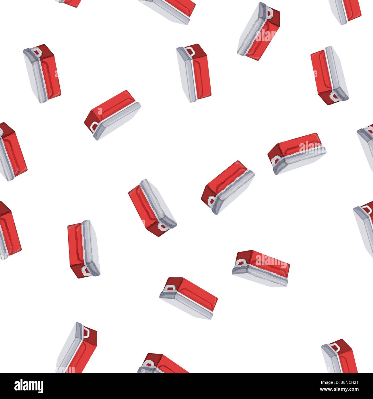 pattern plastic cooler box cartoon. plastic cooler box sign vector Stock Vector