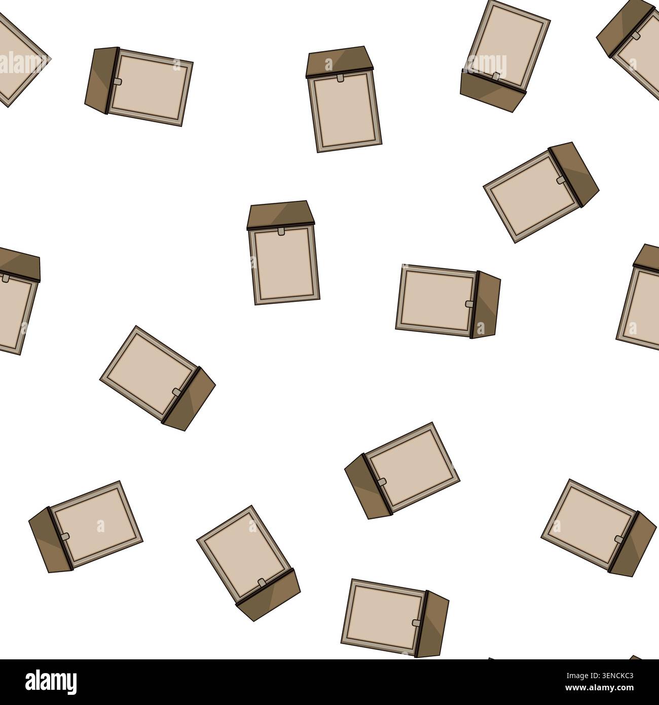 pattern Delivery lockbox providing a secure and convenient solution for contactless parcel reception, ideal for e commerce and home delivery needs, en Stock Vector