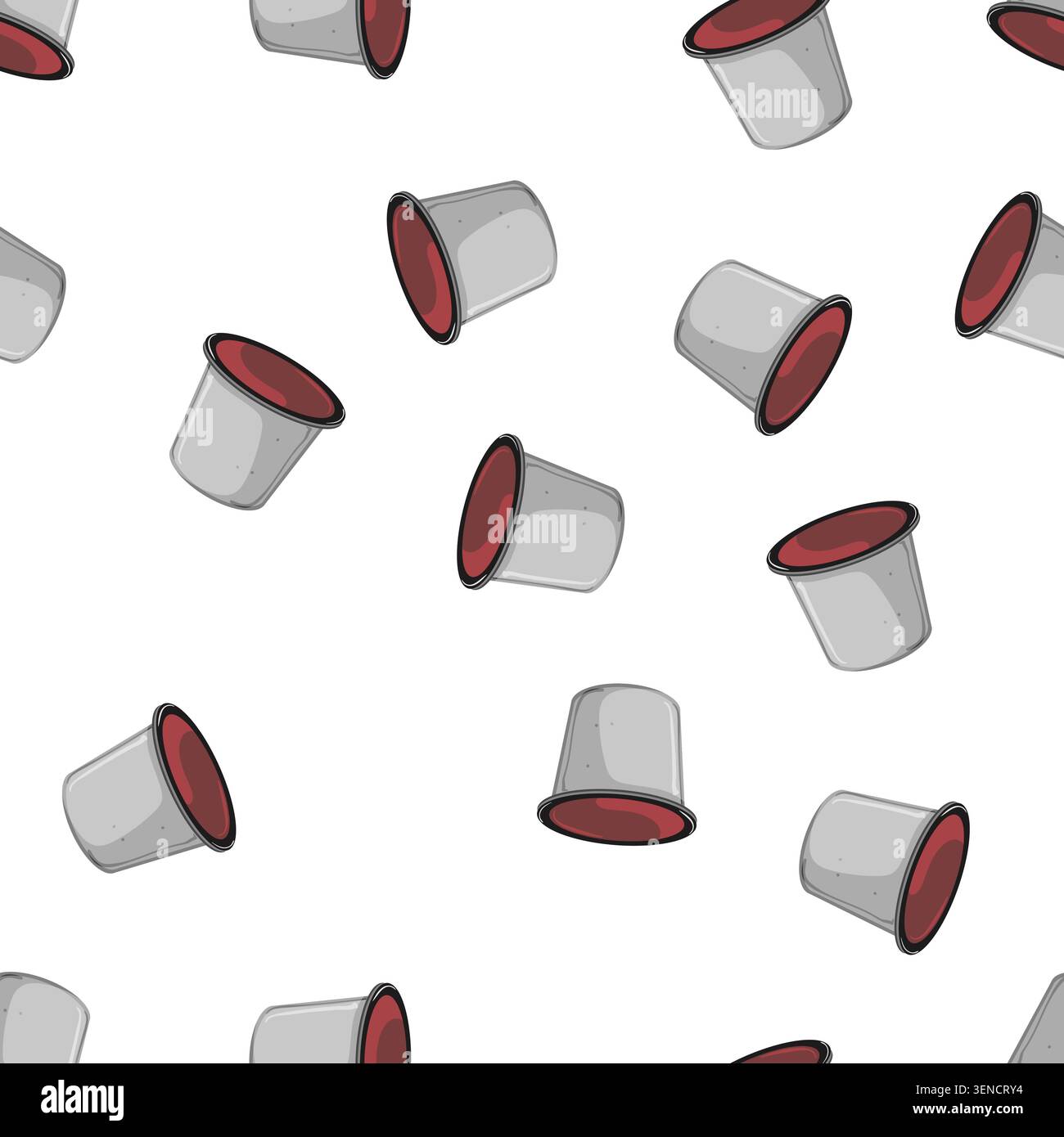 pattern drink capsule coffee cartoon. drink capsule coffee sign vector Stock Vector