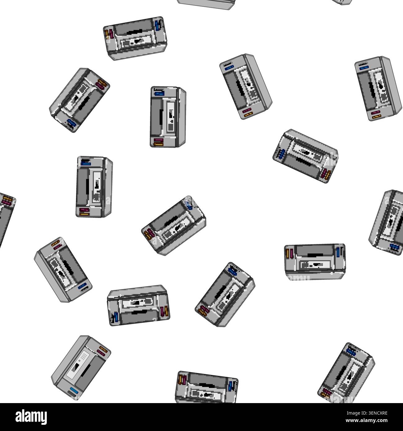 pattern machine photo printer cartoon. laser digital, document print machine photo printer sign vector Stock Vector