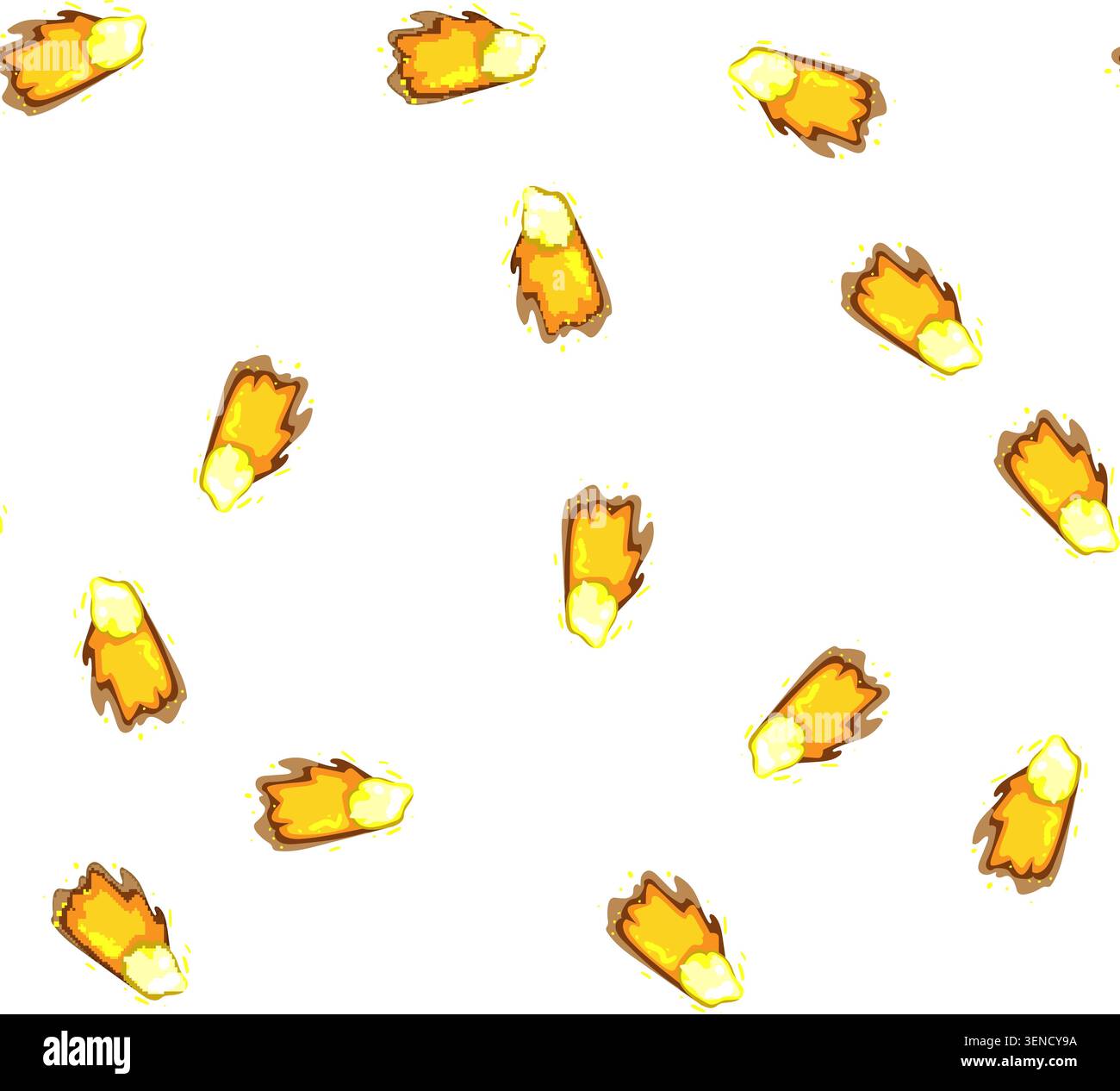 pattern shot gun flash cartoon. bullet muzzle, smoke effect, explosion bomb shot gun flash sign vector Stock Vector