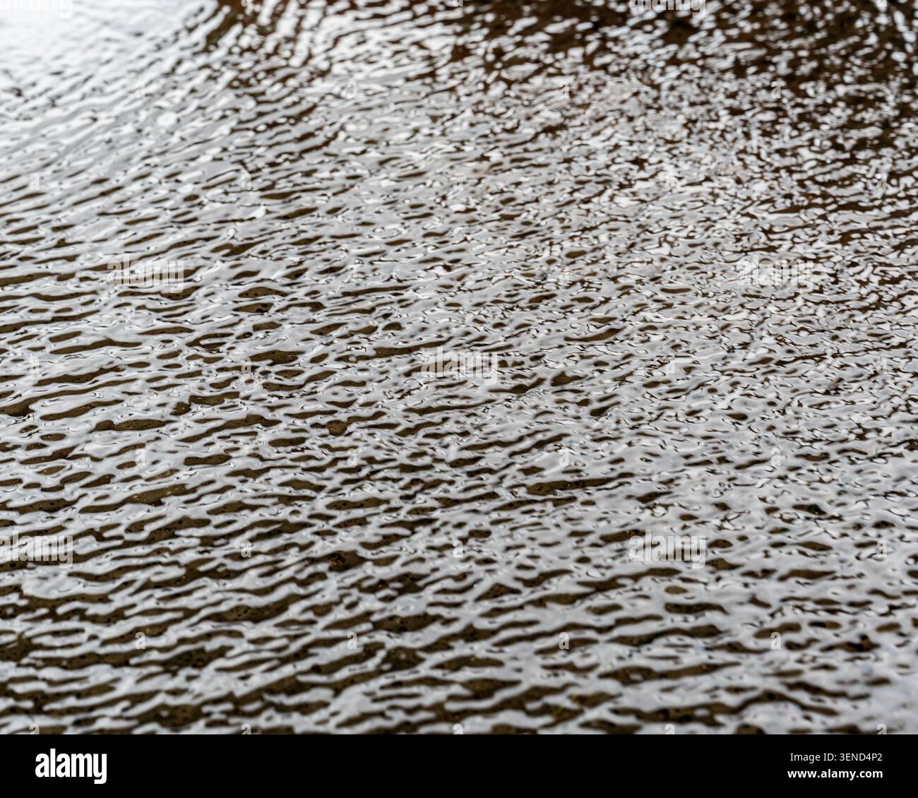 Abstract Ripple Patterns on Wet Sand Stock Photo - Alamy
