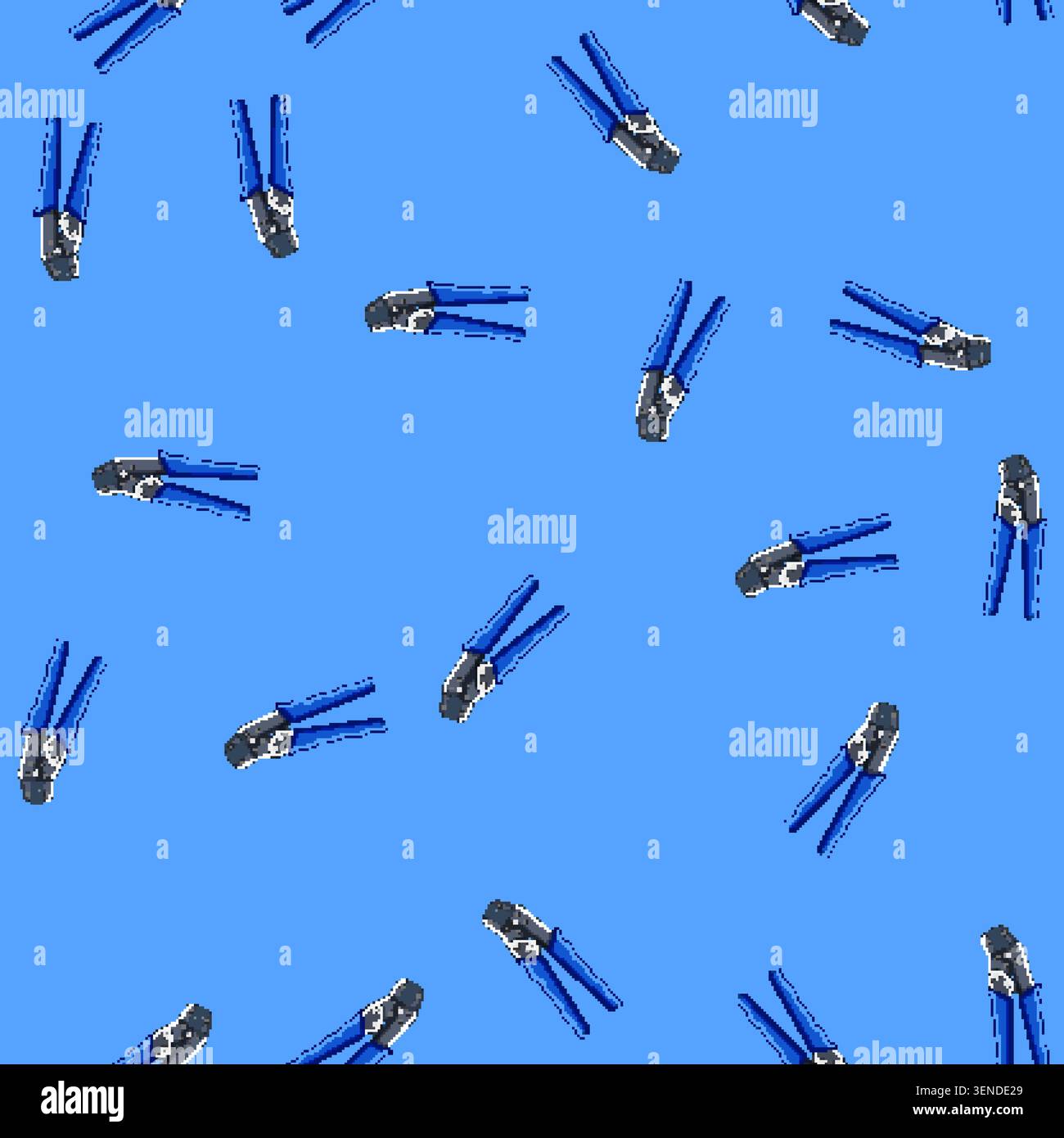 seamless pattern wire crimper tool cartoon. pliers computer, equipment cable wire crimper tool sign vector Stock Vector