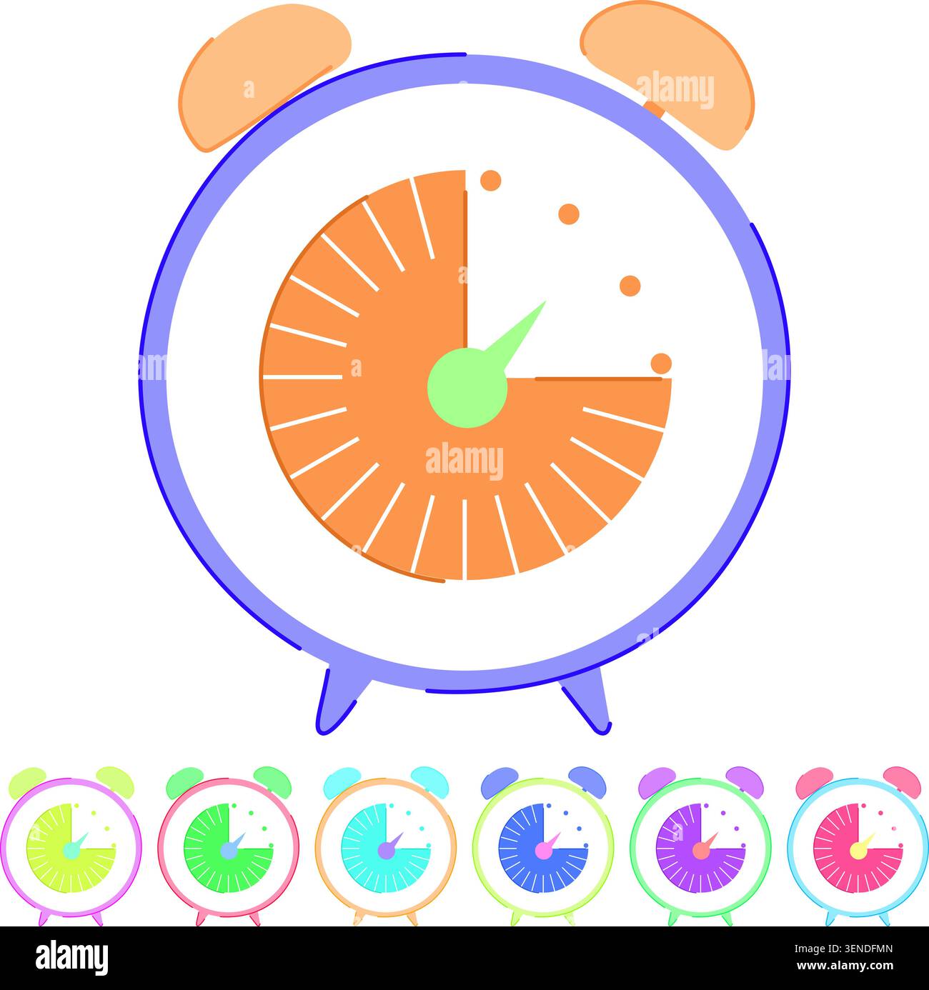 countdown kitchen timer cartoon. cook clock, cooking time countdown kitchen timer sign vector Stock Vector