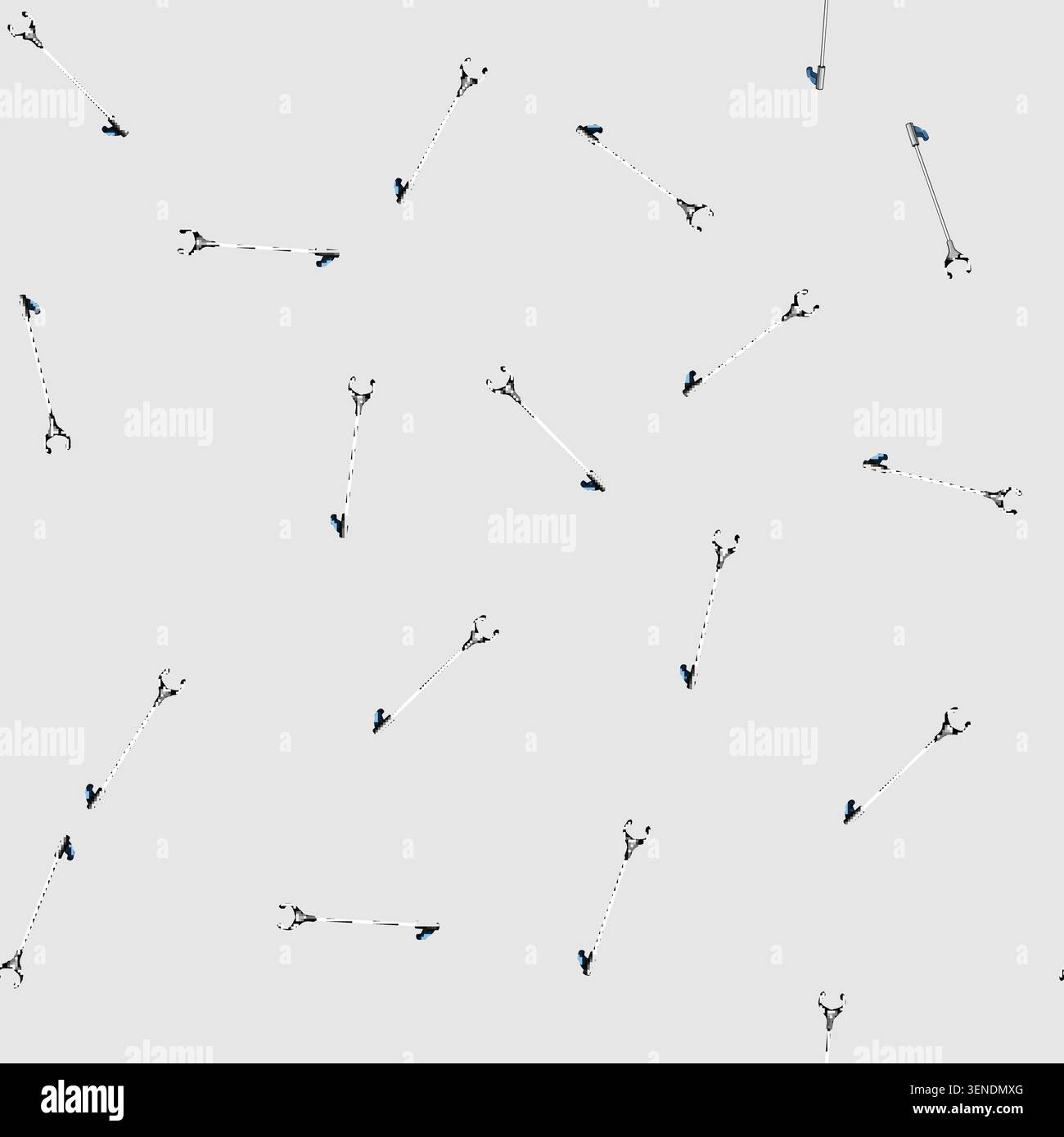 seamless pattern arm grabber tool cartoon. trash hand, stick device, equipment grab arm grabber tool sign vector Stock Vector