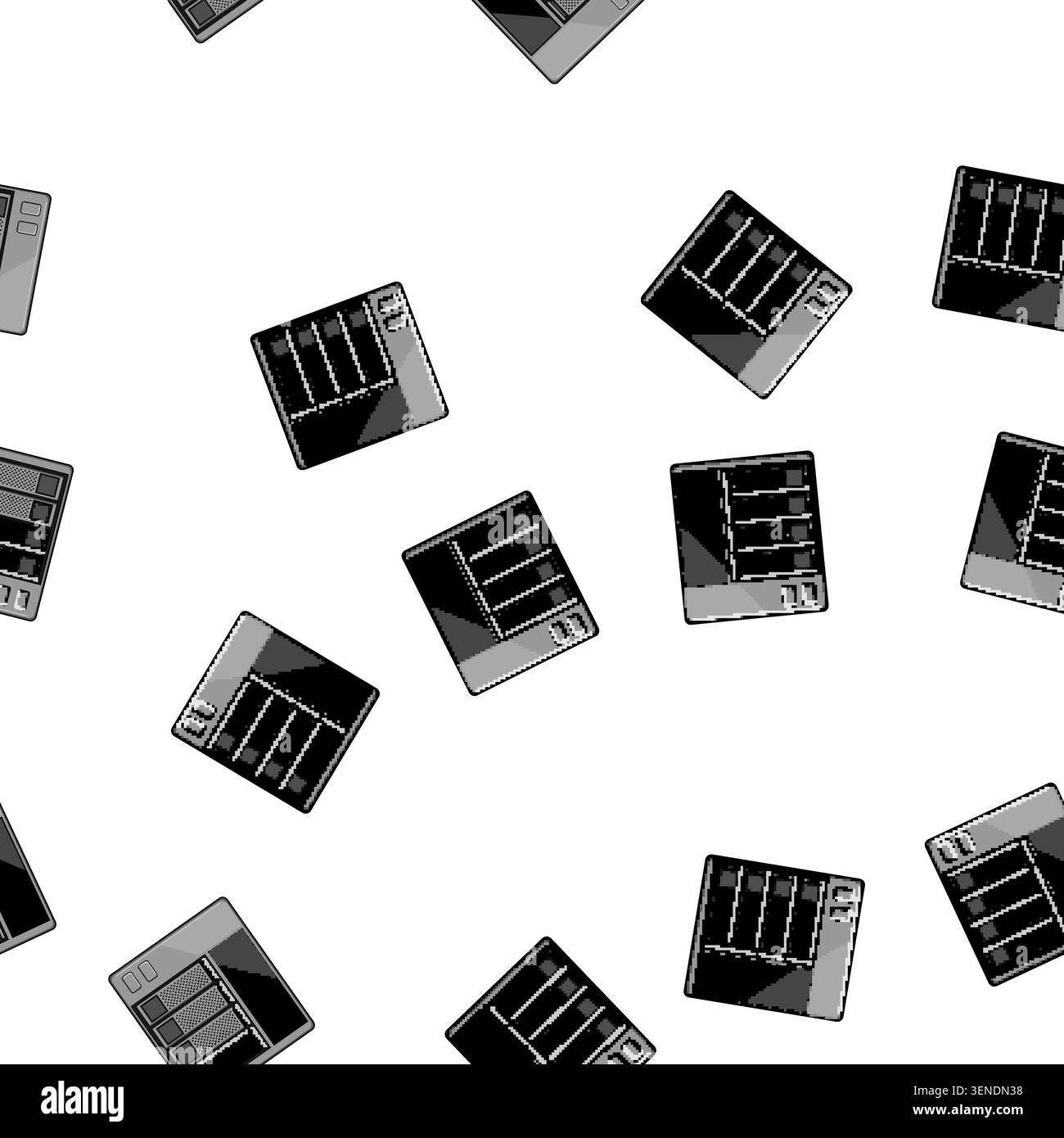 pattern Network attached storage device providing centralized data backup, file sharing, and remote access solutions for home and business computing a Stock Vector