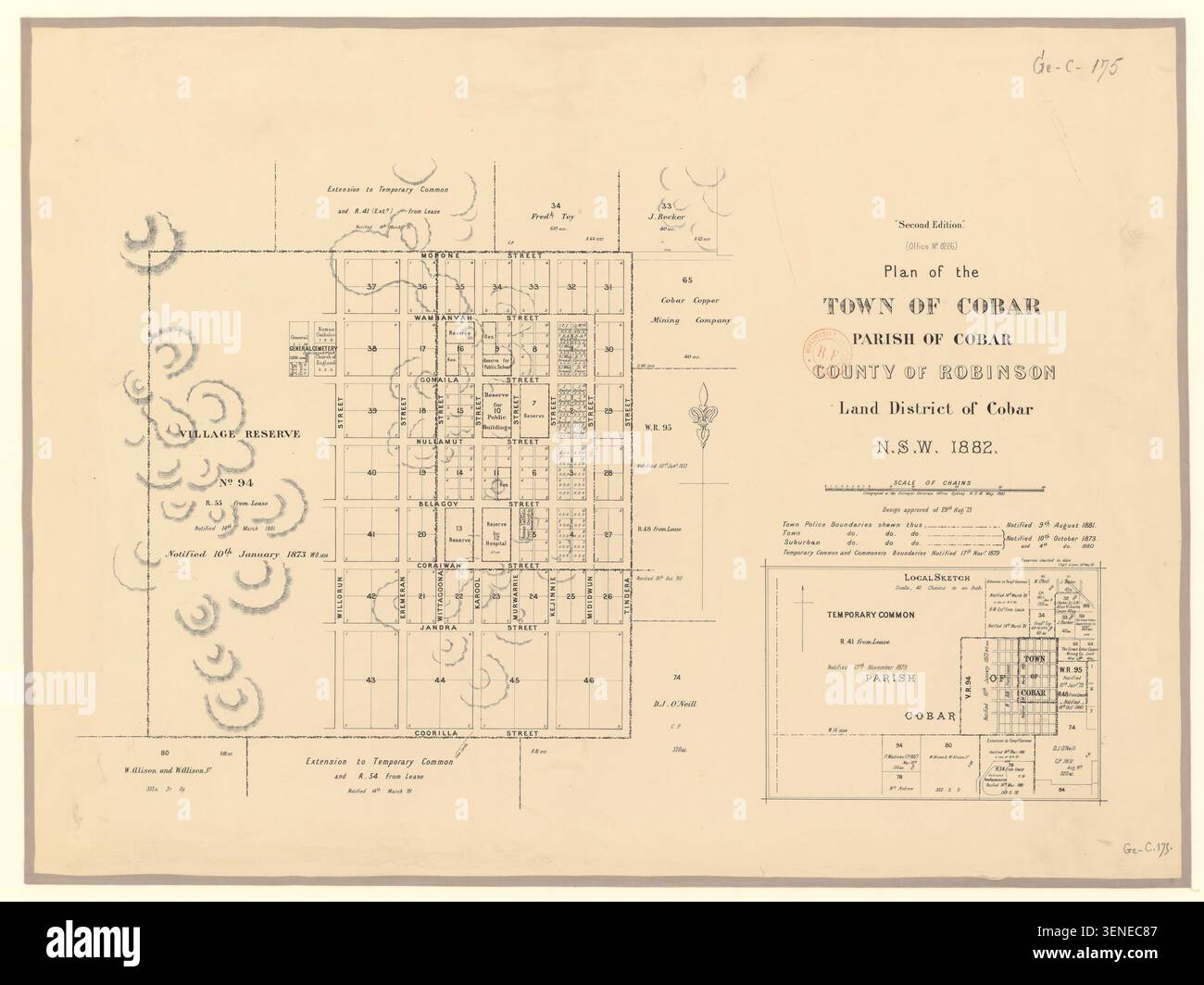 Colbar Map Land division map cobar hi-res stock photography and images - Alamy