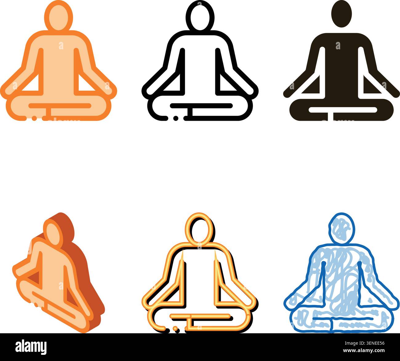 designs Yoga Pose Biohacking Icon Vector Thin Line. Contour Stock Vector
