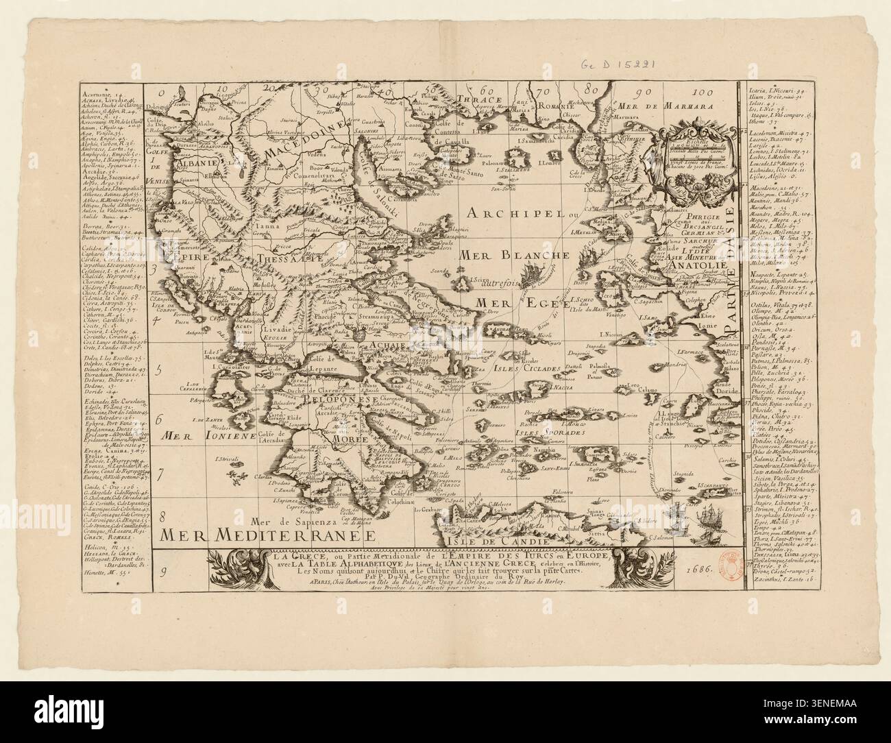 1686 engraved map ancient greece geography hi-res stock photography and ...
