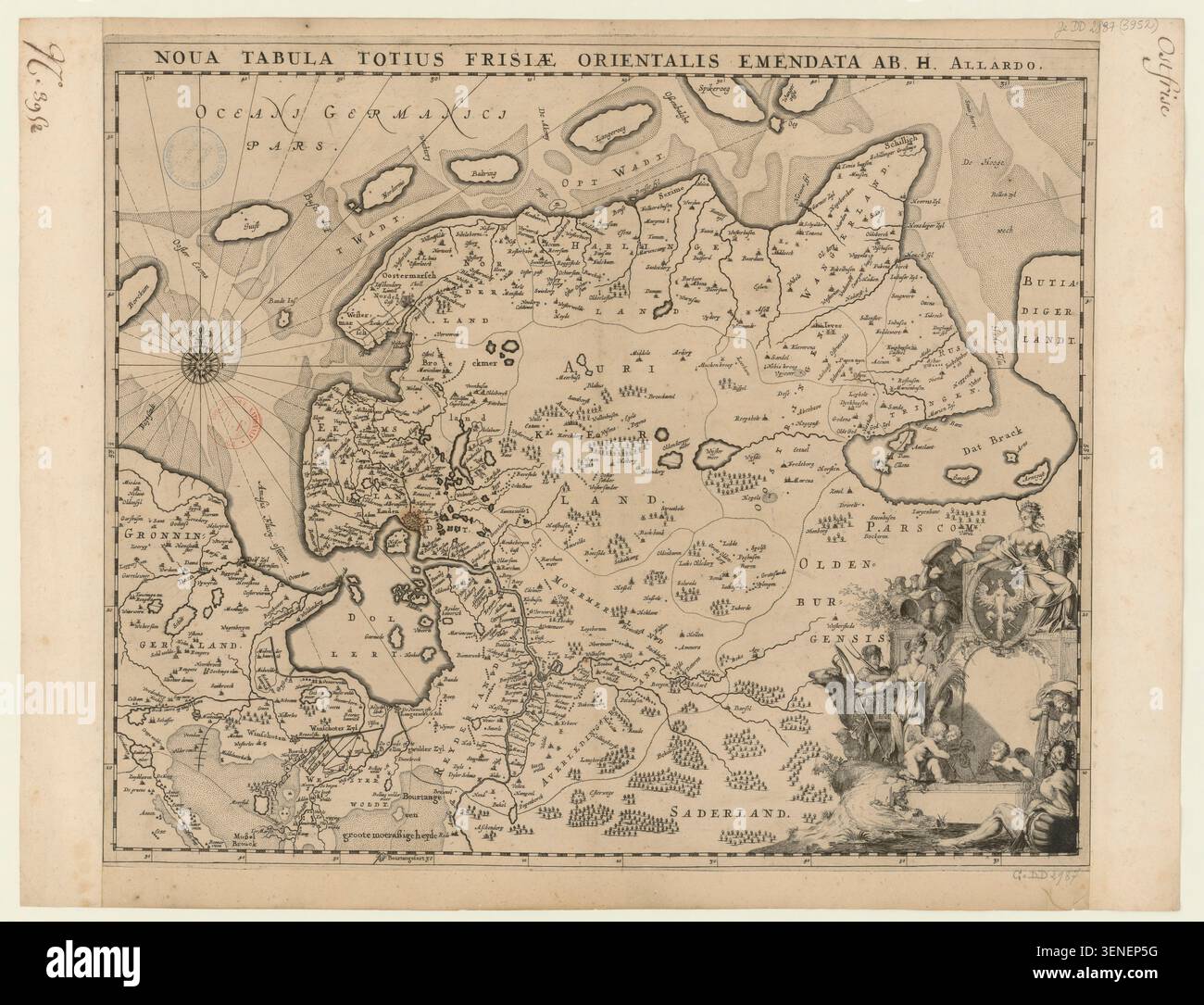 1700 manuscript map rivers hi-res stock photography and images - Alamy