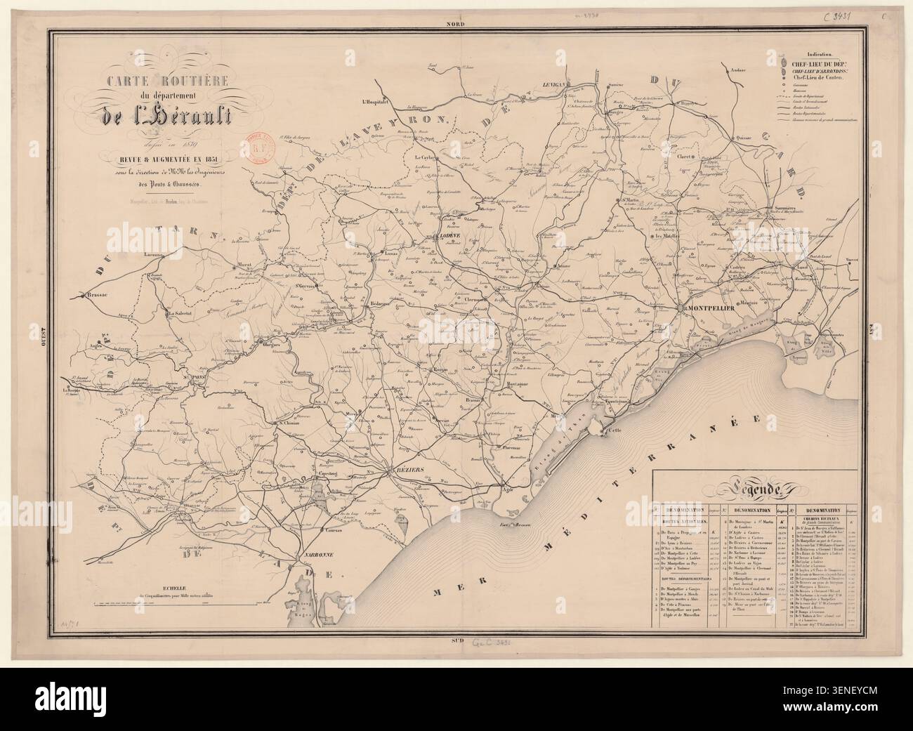1850 transport map southern france hi-res stock photography and images ...