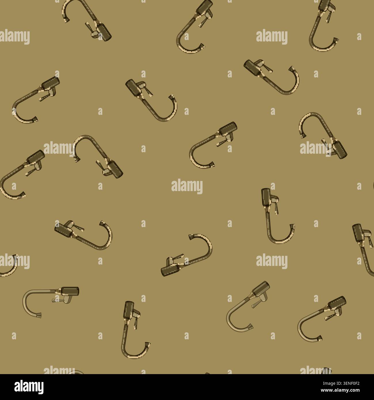 seamless pattern handle kitchen faucet cartoon. handle kitchen faucet sign vector Stock Vector