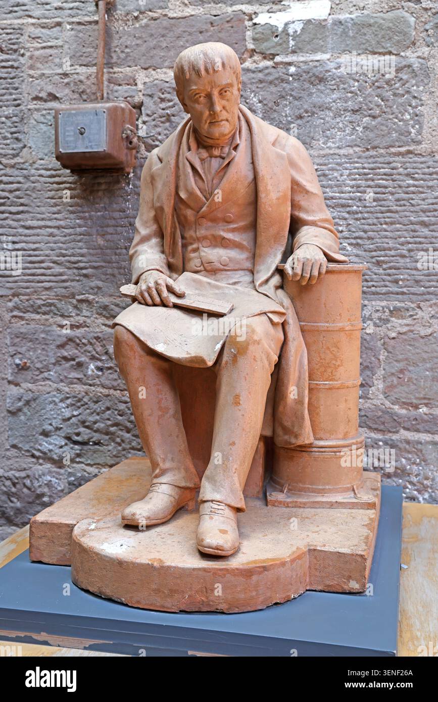 James Carmichael statue study at Verdant Works Museum in Dundee, Scotland, UK. Stock Photo
