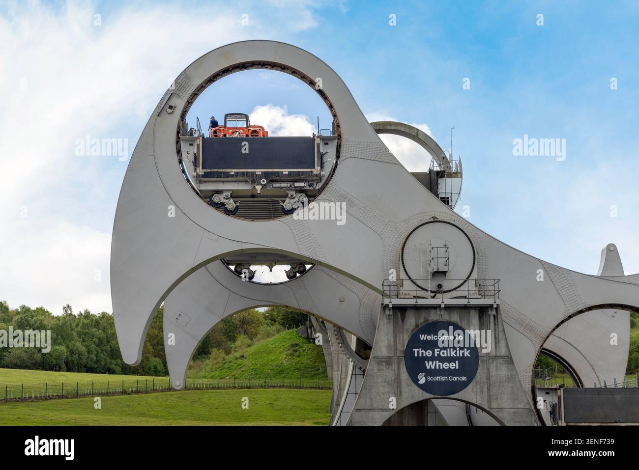 Rotating Boat The Falkirk Wheel, an impressive modern rotating boat lift connecting ...
