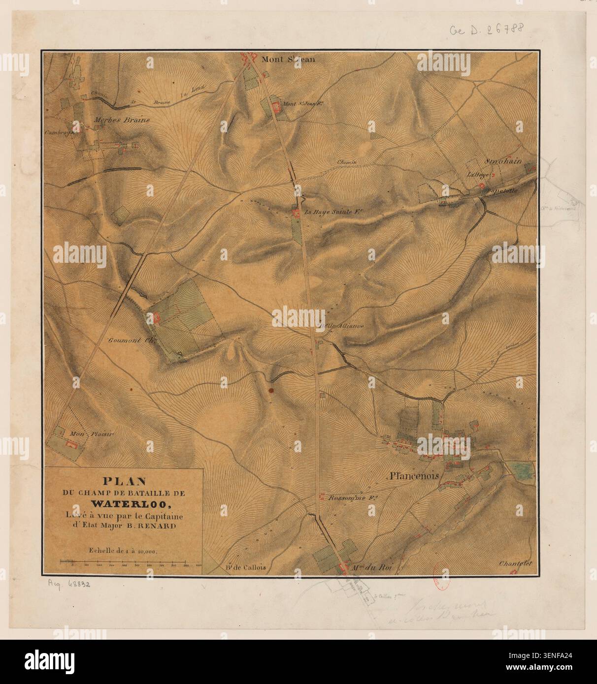 Waterloo Ground Military survey map waterloo field hi-res stock photography and images ...