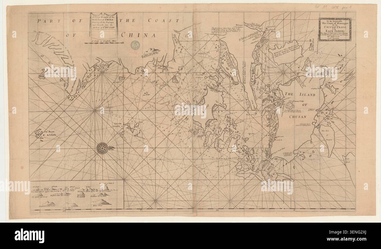 This engraved map records the northern part of China and the passages ...