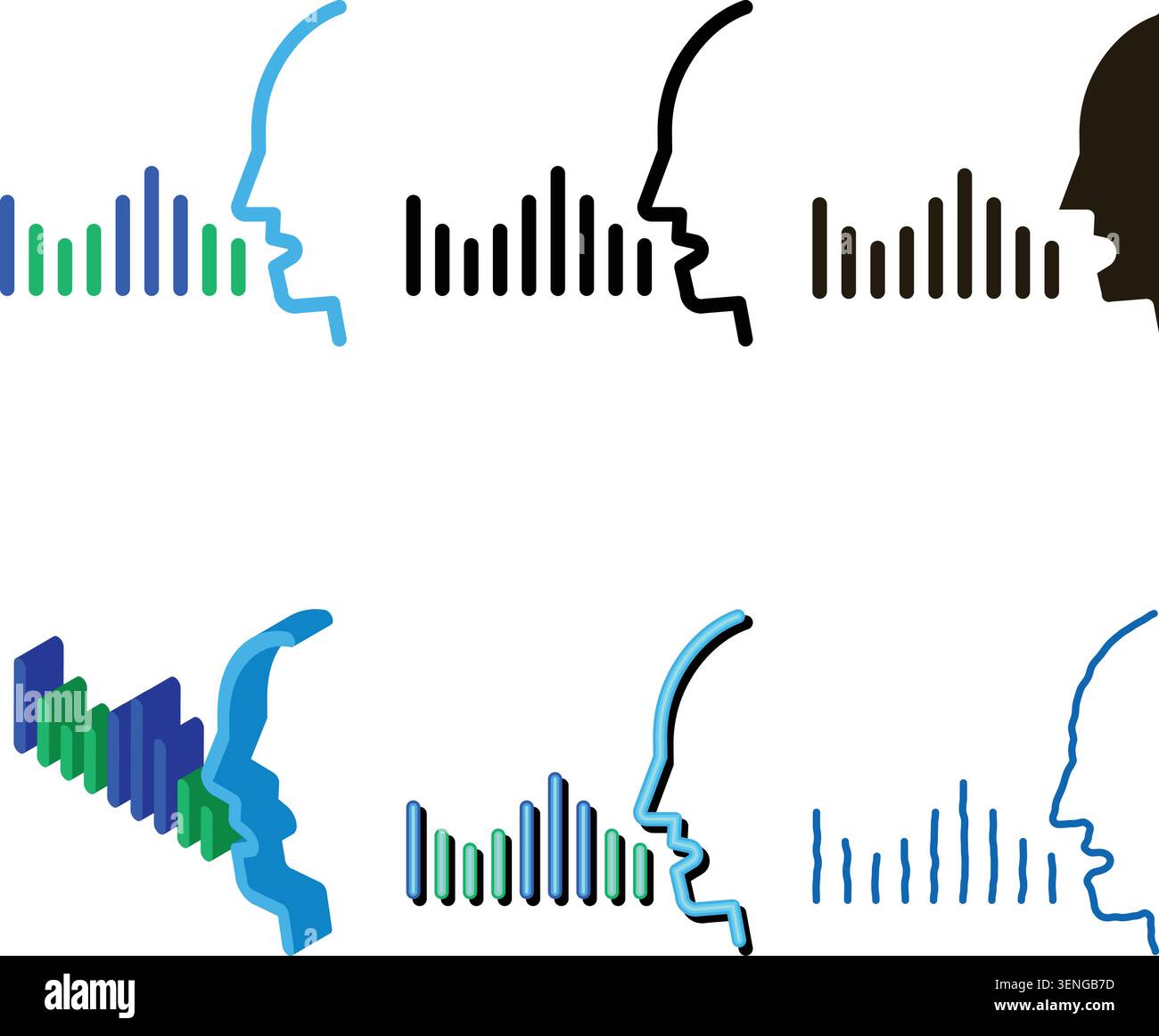 Human Voice Diagnostics Control Icon Vector Thin forms Line. Contour Stock Vector