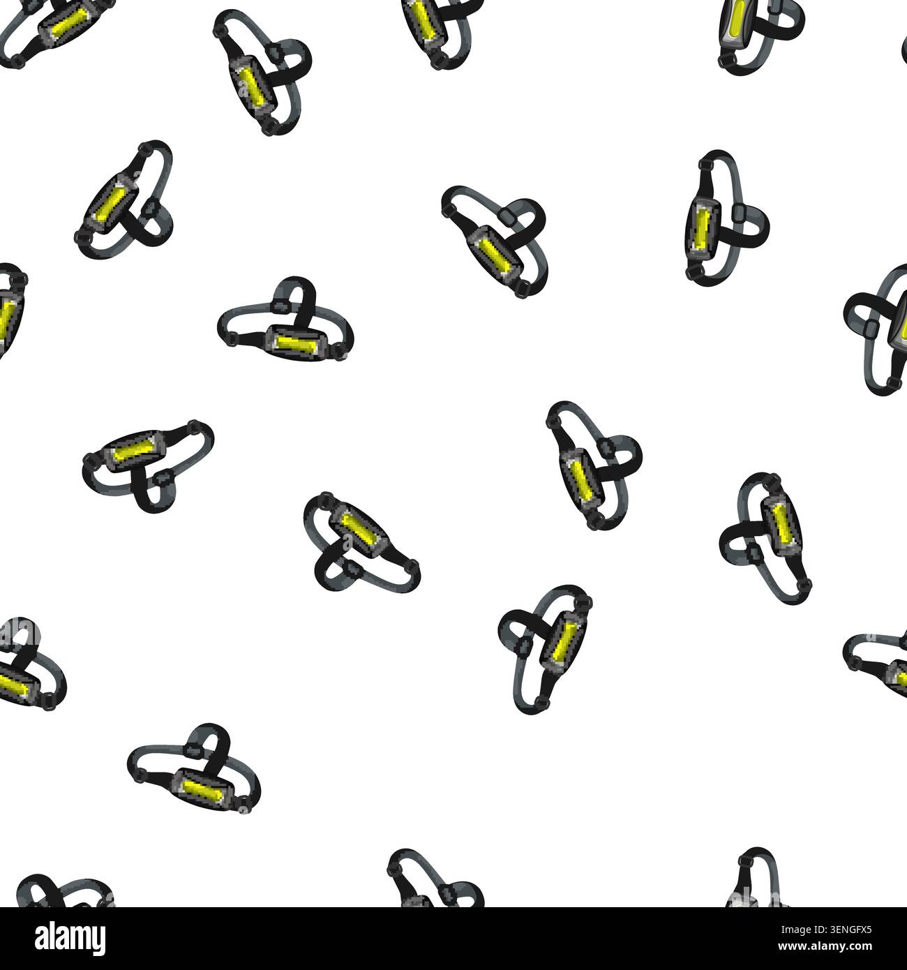 pattern light headlamp flashlight cartoon. light headlamp flashlight sign vector Stock Vector