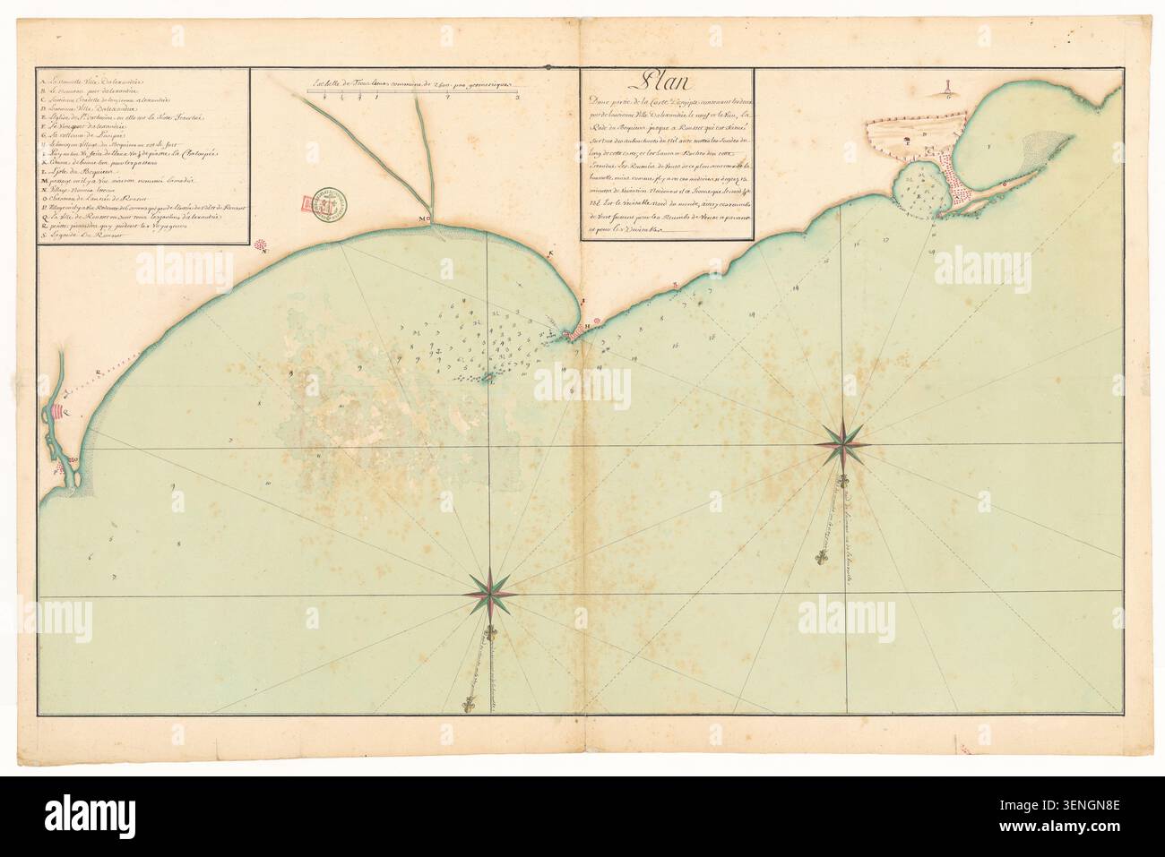 Egyptian delta hydrographic chart hi-res stock photography and images ...