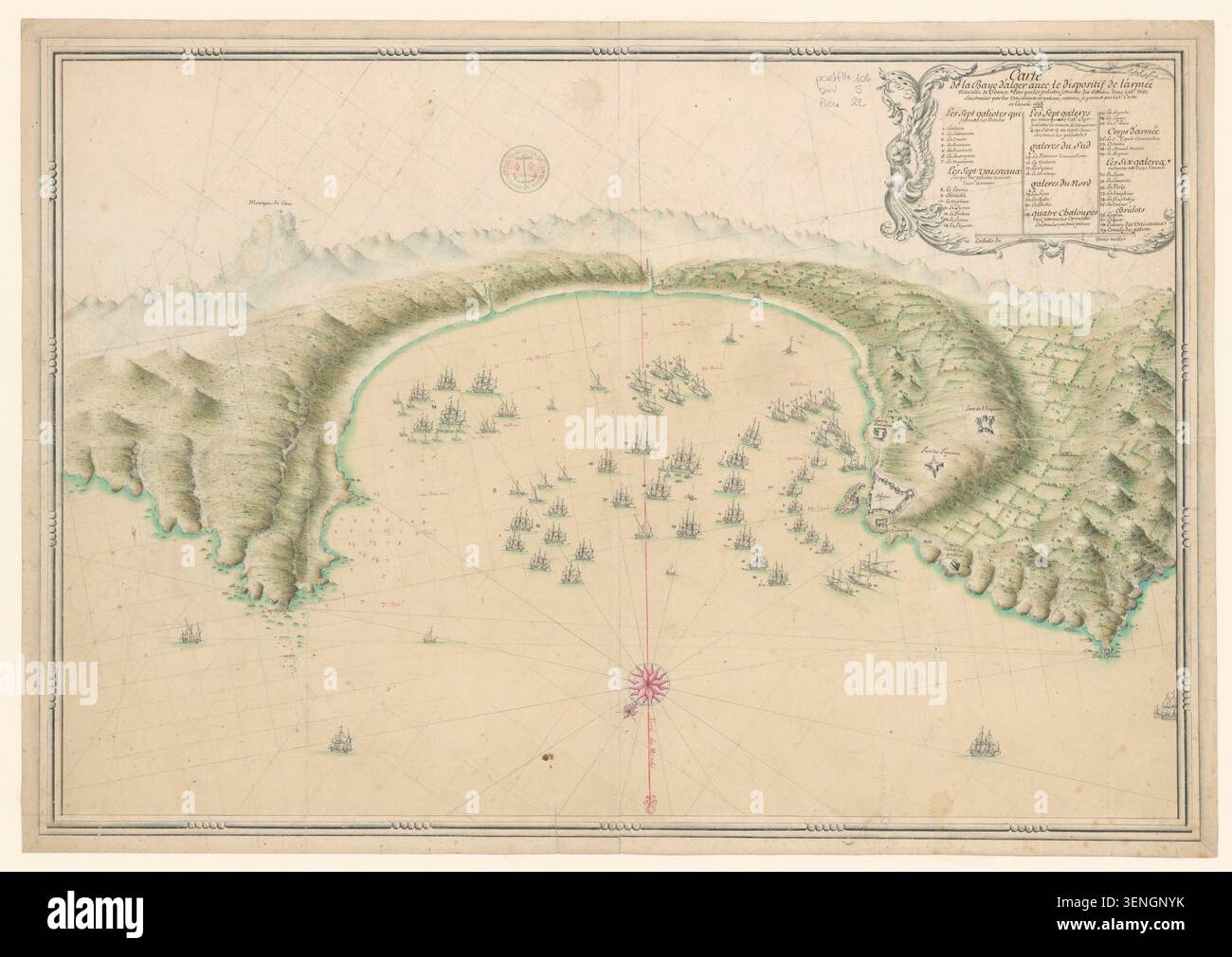 1683 manuscript military map france hi-res stock photography and images ...