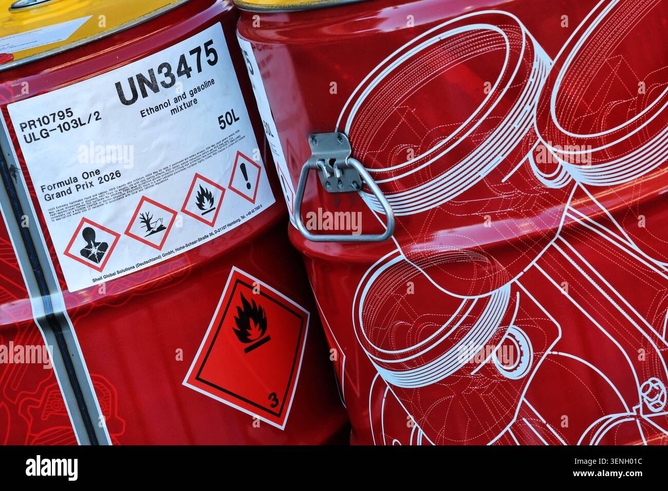 Shell fuel barrels. 11.06.2026. Formula 1 World Championship, Rd 7 ...
