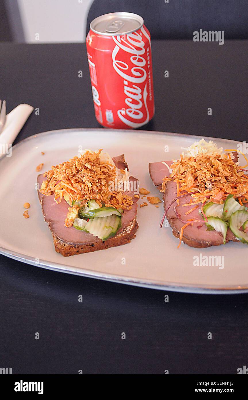Copenhagen/Denmark /10 june 2026/Dansh lunch with roast beef cold ...