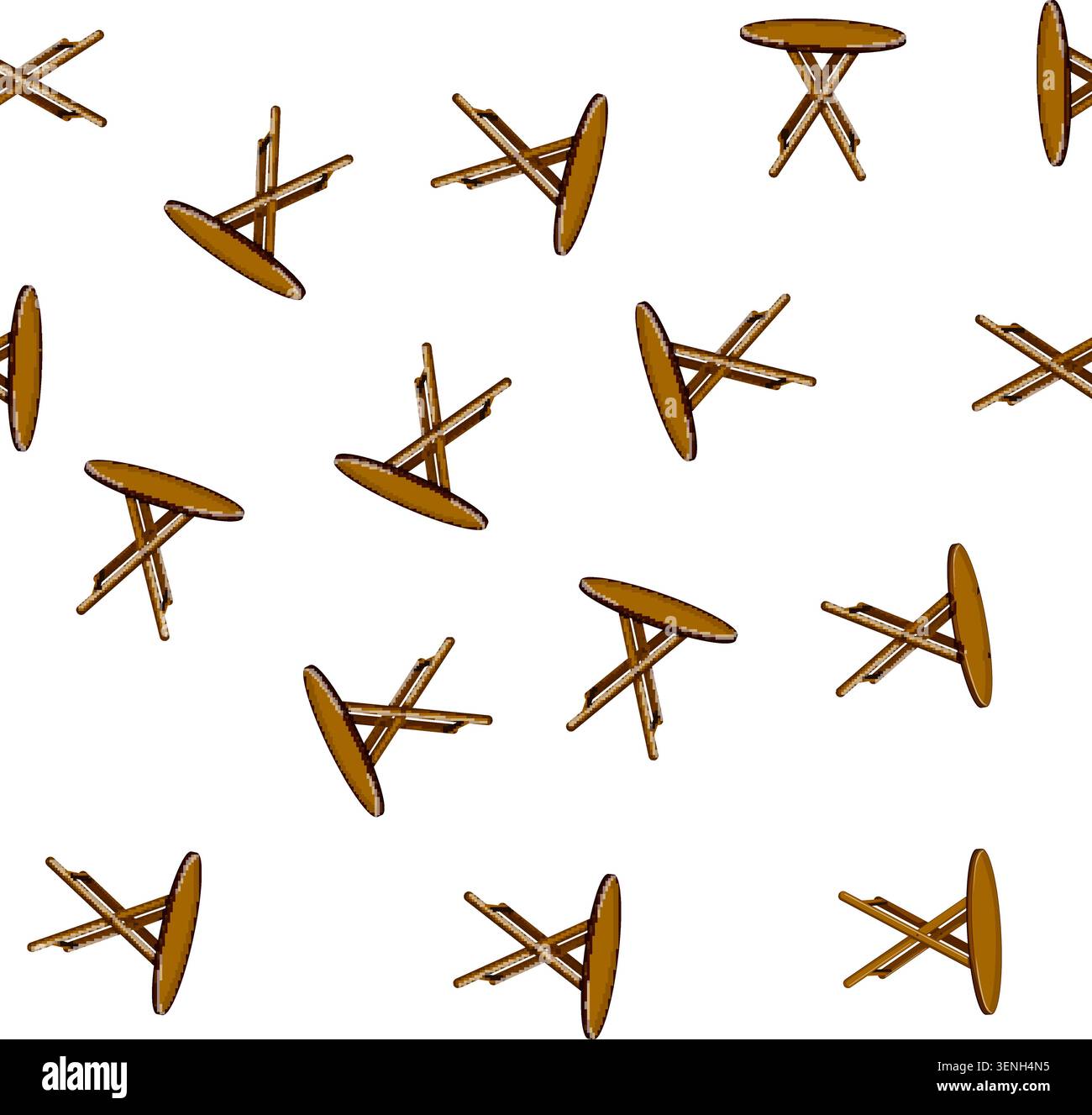 pattern wood folding table cartoon. wood folding table sign vector Stock Vector