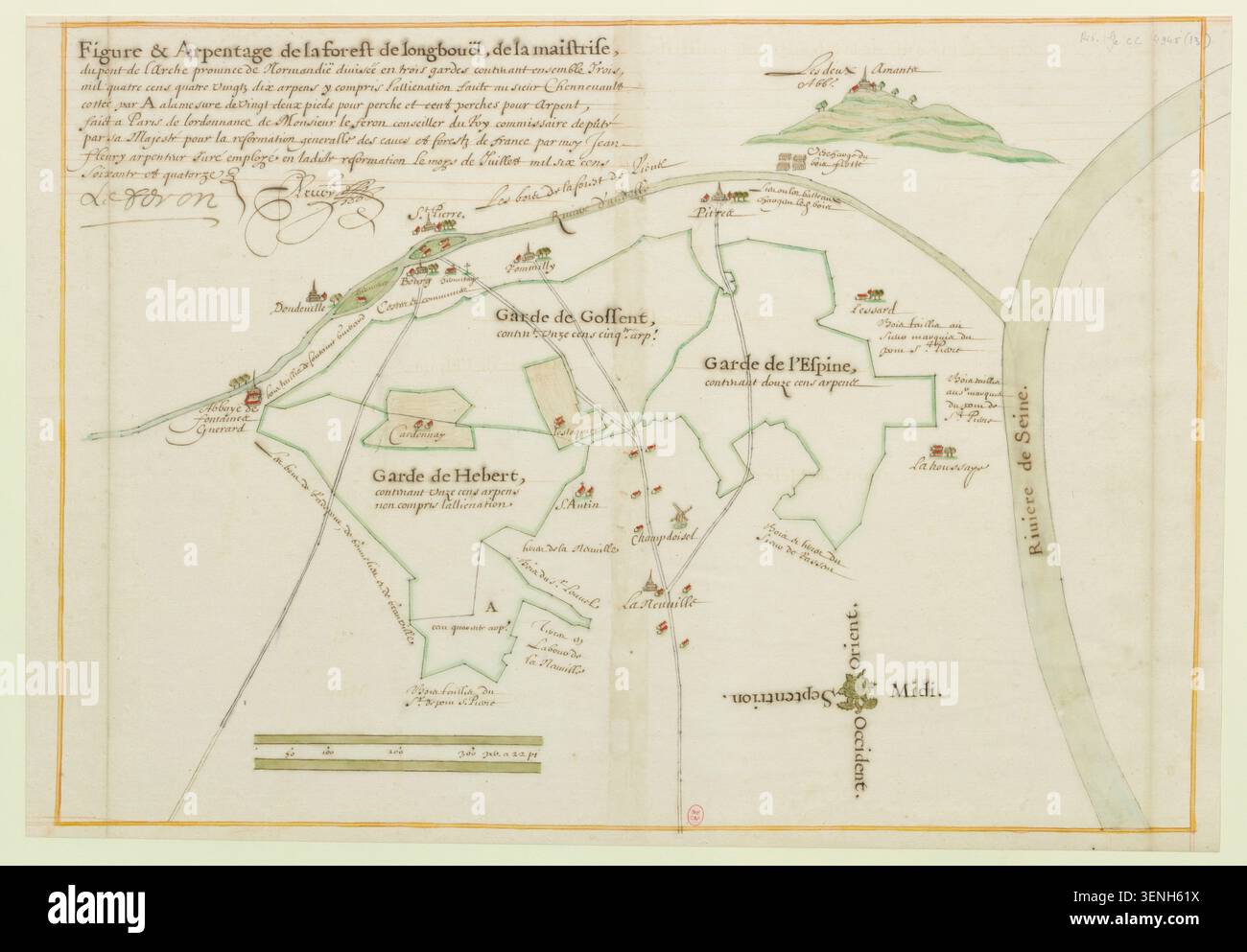 Generalities Map Longbouel boundary assessment chart hi-res stock photography and images ...