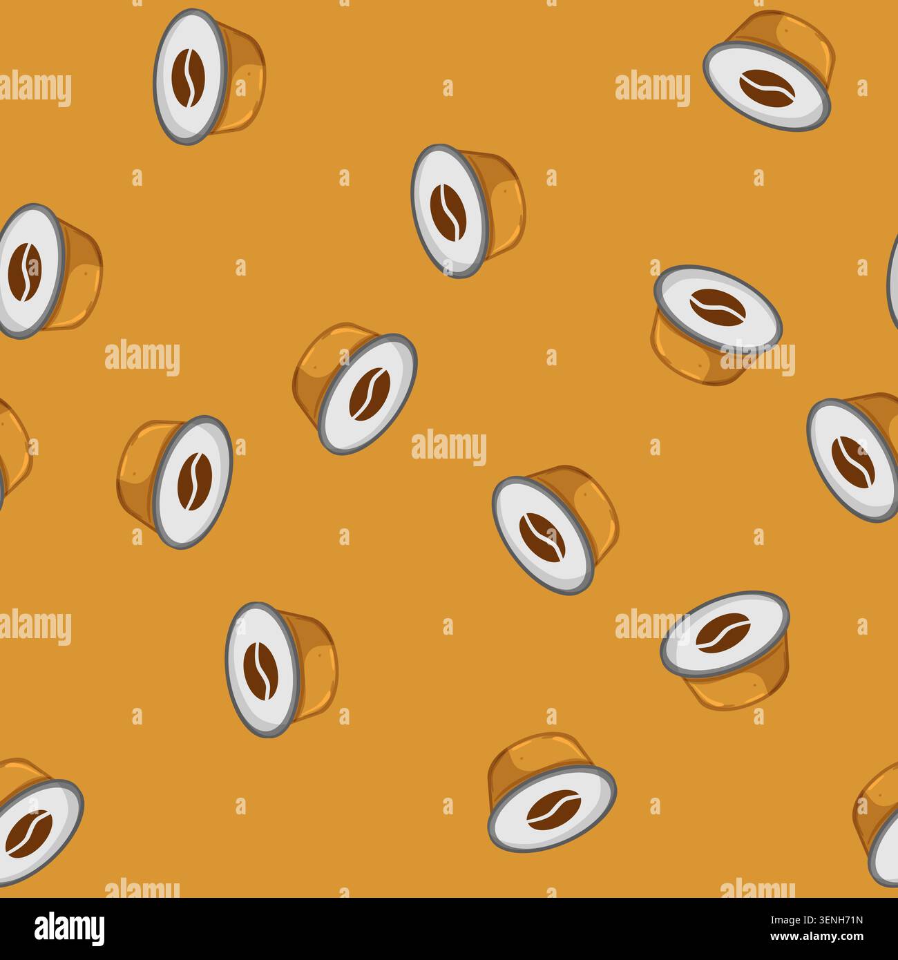 seamless pattern cup capsule coffee cartoon. cup capsule coffee sign vector Stock Vector