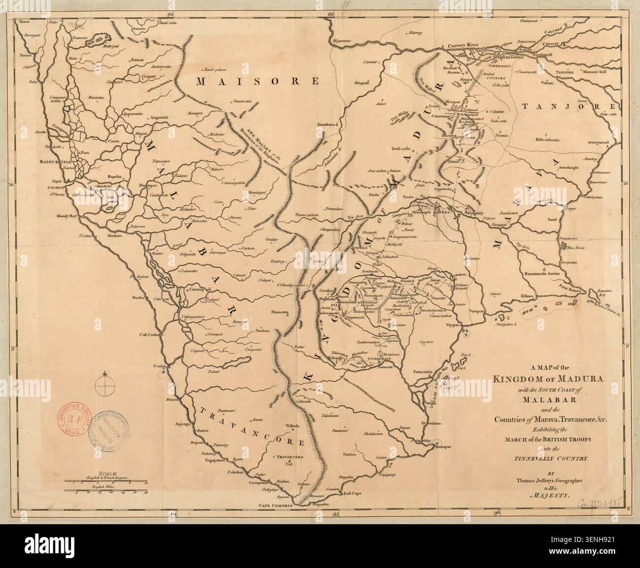 Map of the military divisions of British India, published in the