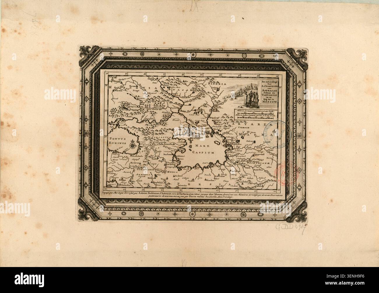 1707 engraved map astrakhan trade route hi-res stock photography and ...