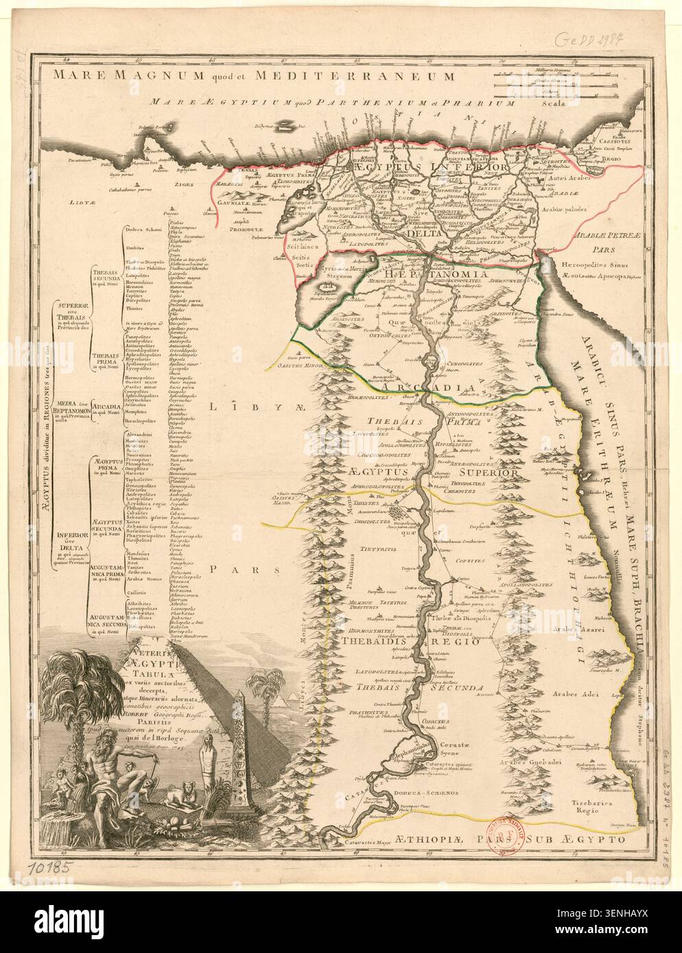 1743 engraved map ancient egypt hi-res stock photography and images - Alamy