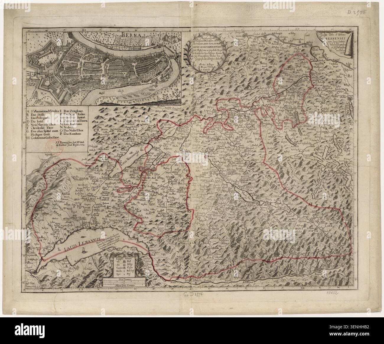 Undated Map An undated map of Canton Bern presents regional geographic information ...