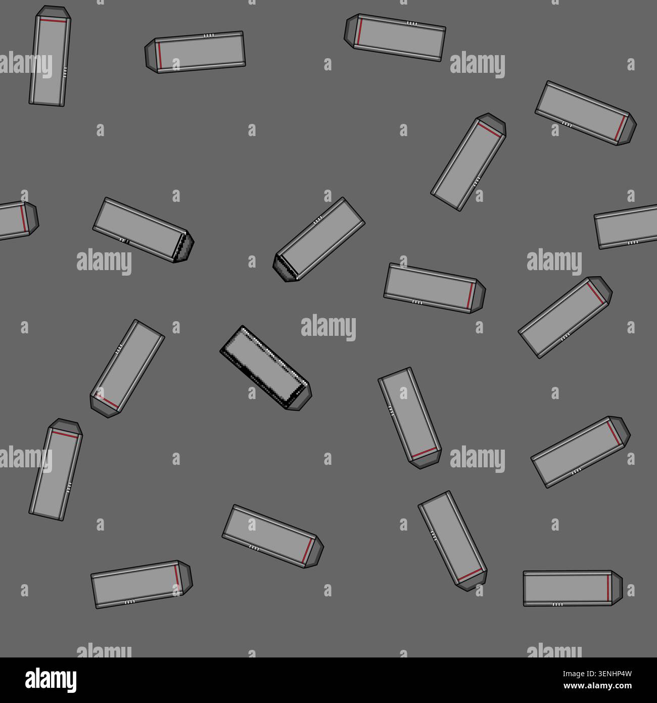 seamless pattern Server housing multiple hard drives creating a network attached storage system for centralized data archiving, backup, and sharing in Stock Vector