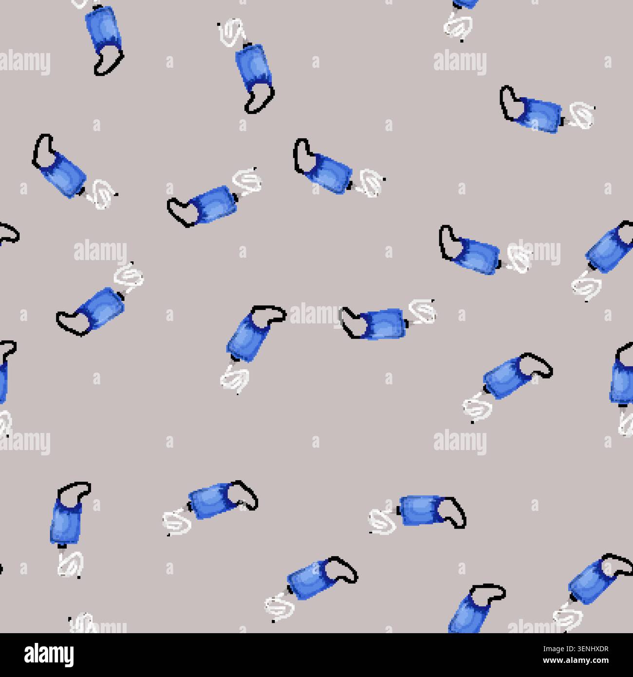 seamless pattern camping water filter cartoon. camping water filter sign vector Stock Vector