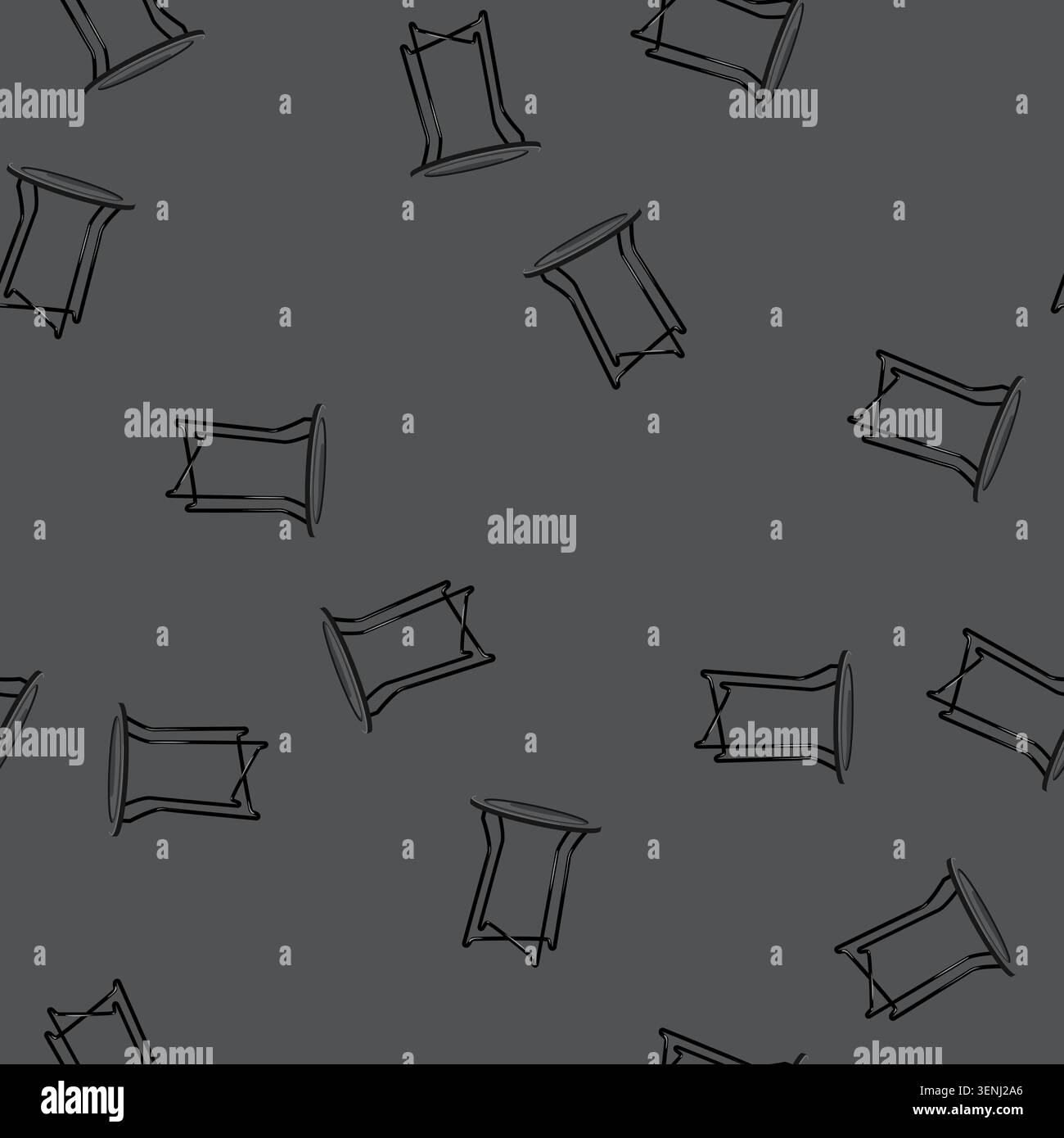seamless pattern empty folding table cartoon. empty folding table sign vector Stock Vector