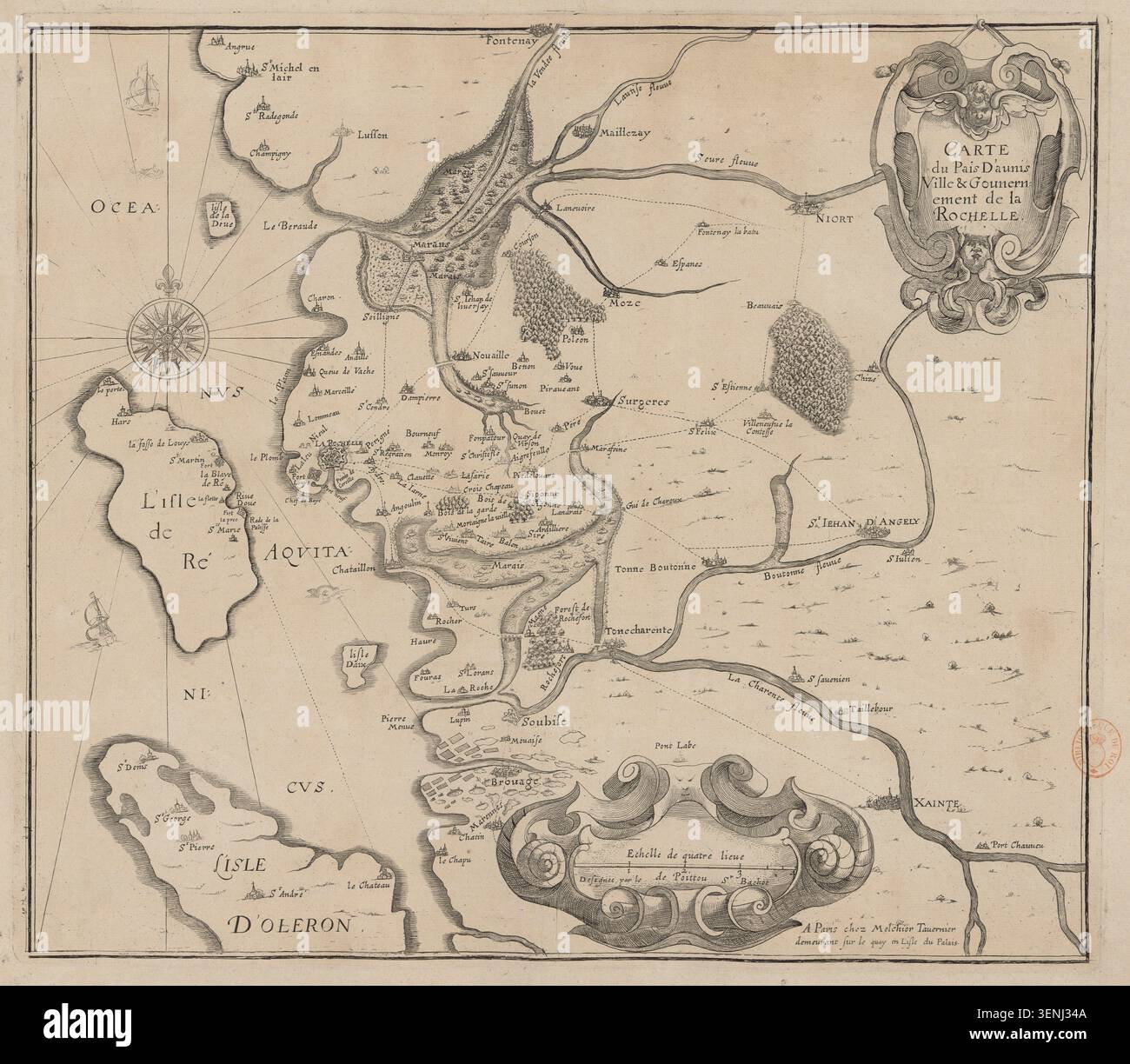 Undated Map An undated map records the administrative divisions of La Rochelle and ...