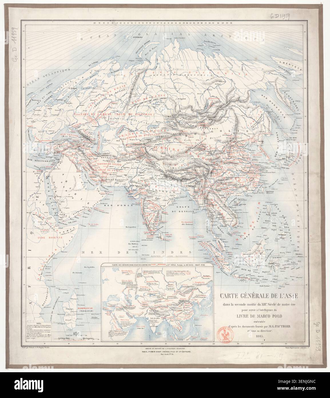 Map of route of marco polo hi-res stock photography and images - Alamy
