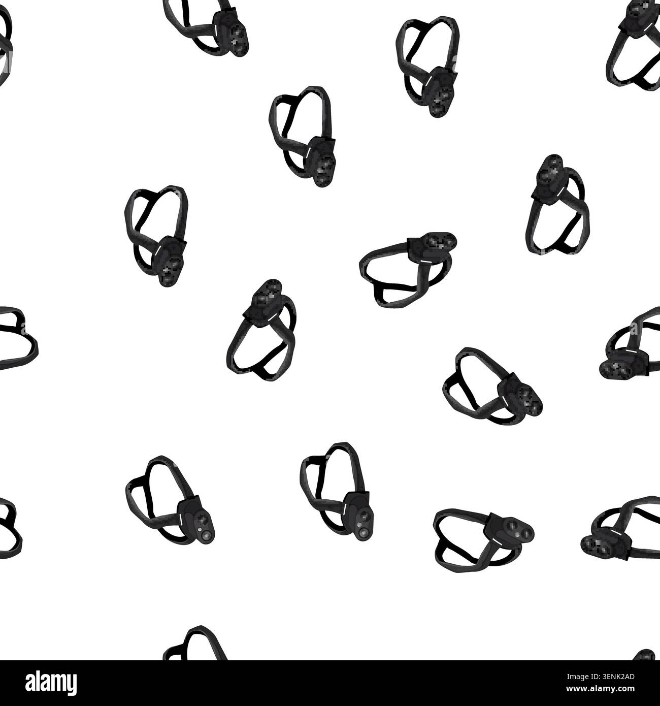 pattern torch headlamp flashlight cartoon. torch headlamp flashlight sign vector Stock Vector