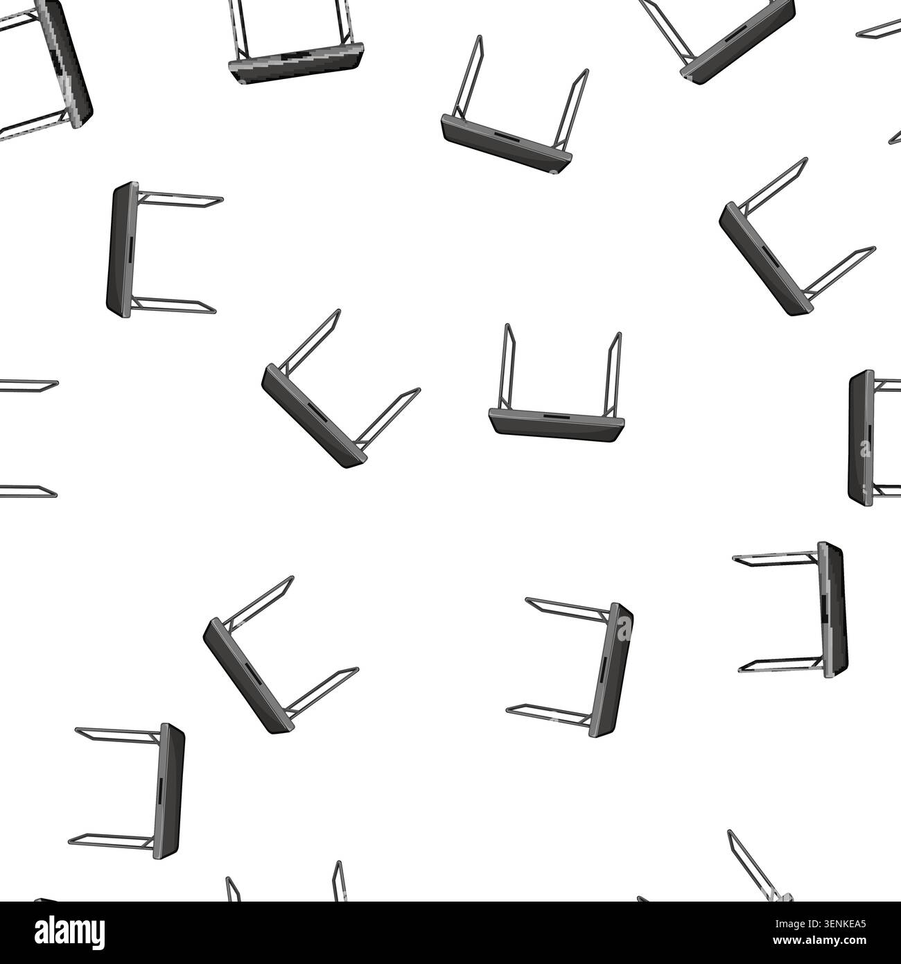 pattern metal folding table cartoon. metal folding table sign vector Stock Vector