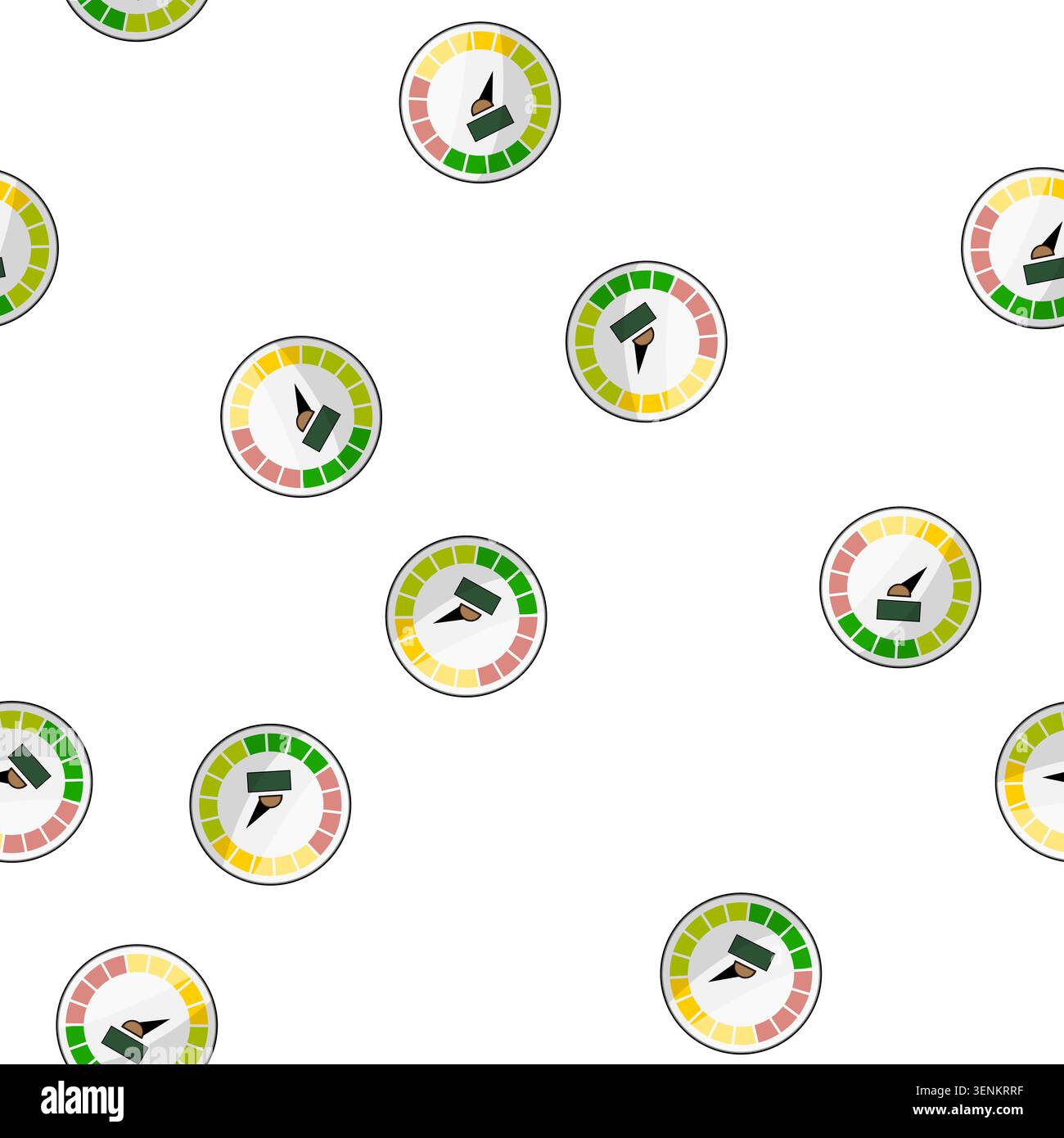 pattern dial speedometer cartoon. needle odometer, tachometer dashboard, instrument cluster dial speedometer sign vector Stock Vector