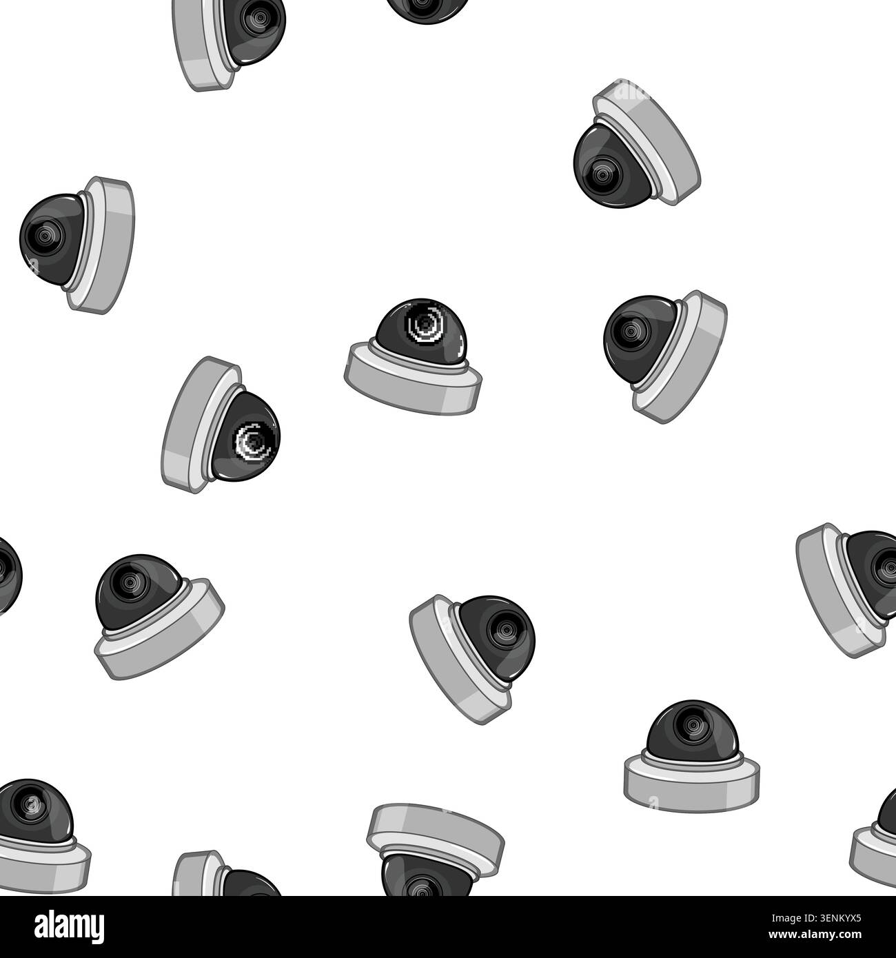 pattern security ip camera cartoon. surveillance safety, cctv system security ip camera sign vector Stock Vector