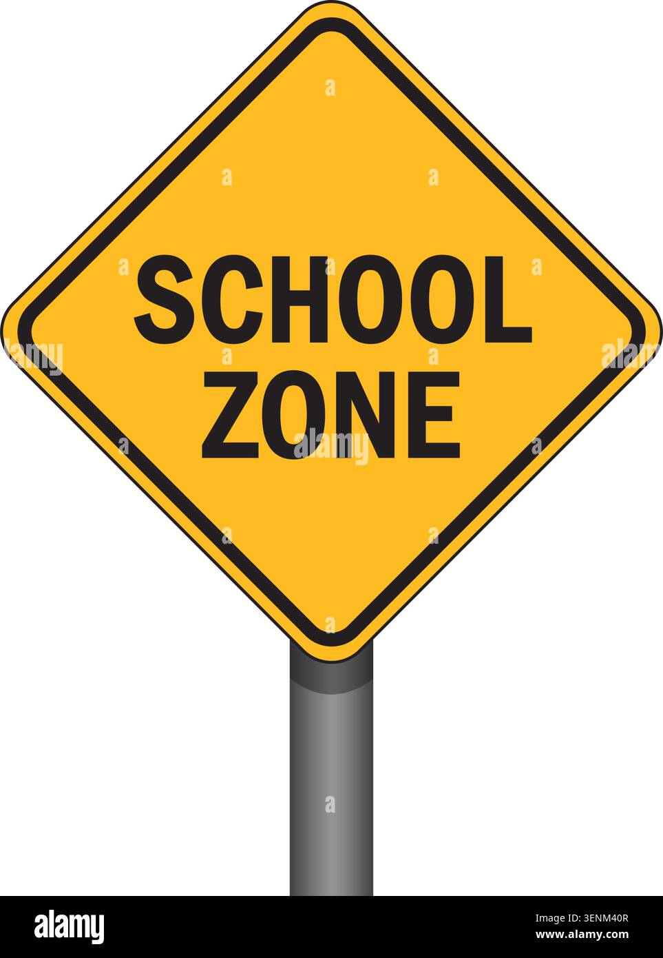 school zone traffic signs isolated vector illustration Stock Vector