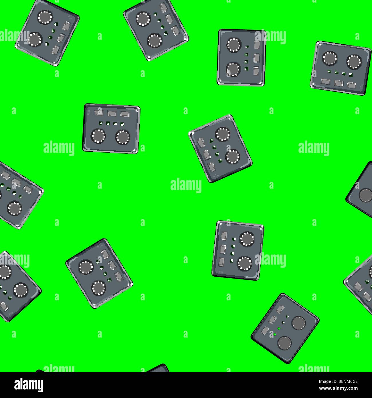 seamless pattern wave audio interface cartoon. wave audio interface sign vector Stock Vector