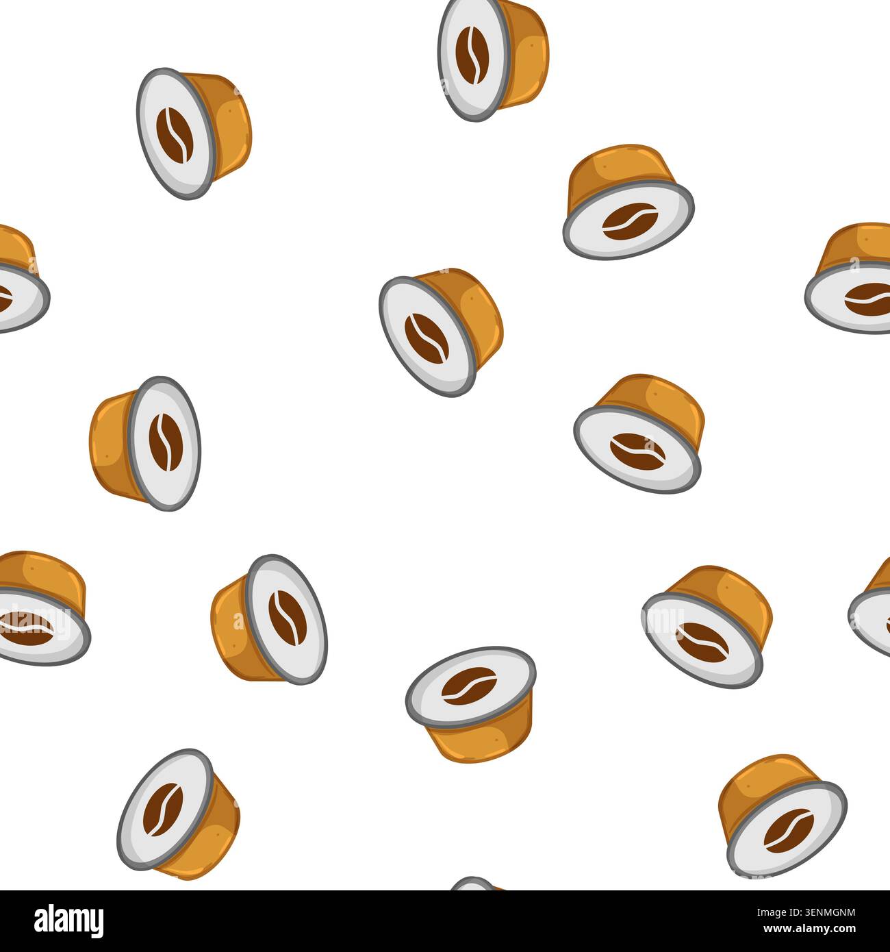 pattern cup capsule coffee cartoon. cup capsule coffee sign vector Stock Vector