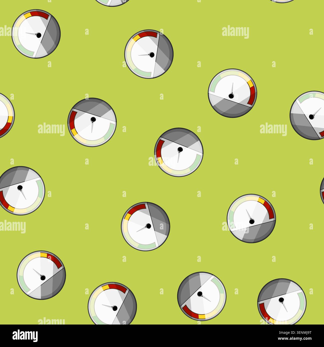 seamless pattern odometer speedometer cartoon. tachometer dashboard, instrument cluster, calibration accuracy odometer speedometer sign vector Stock Vector