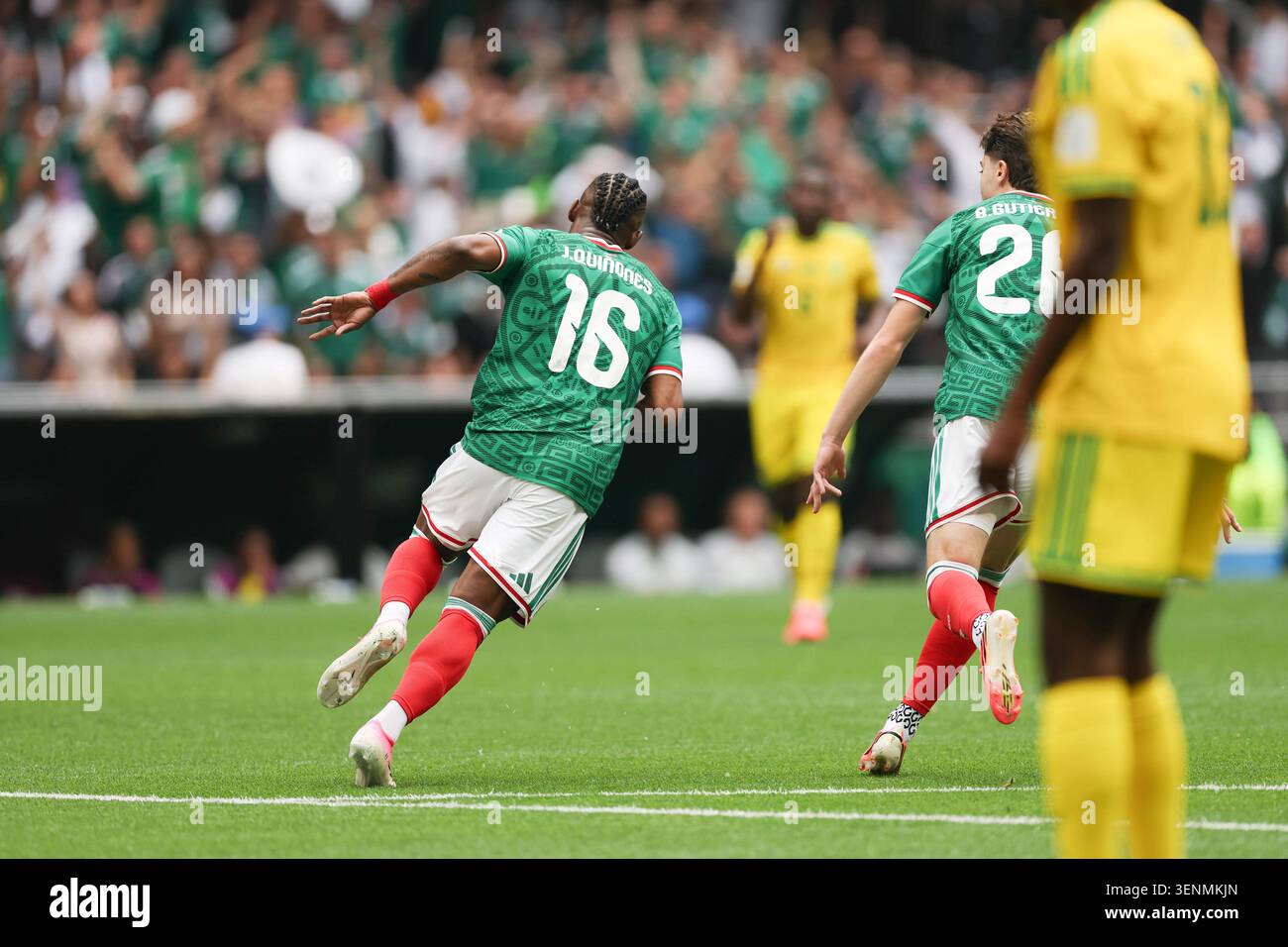 IPA85600041 - Julian Quinones of Mexico celebrates his goal 1-0 during ...